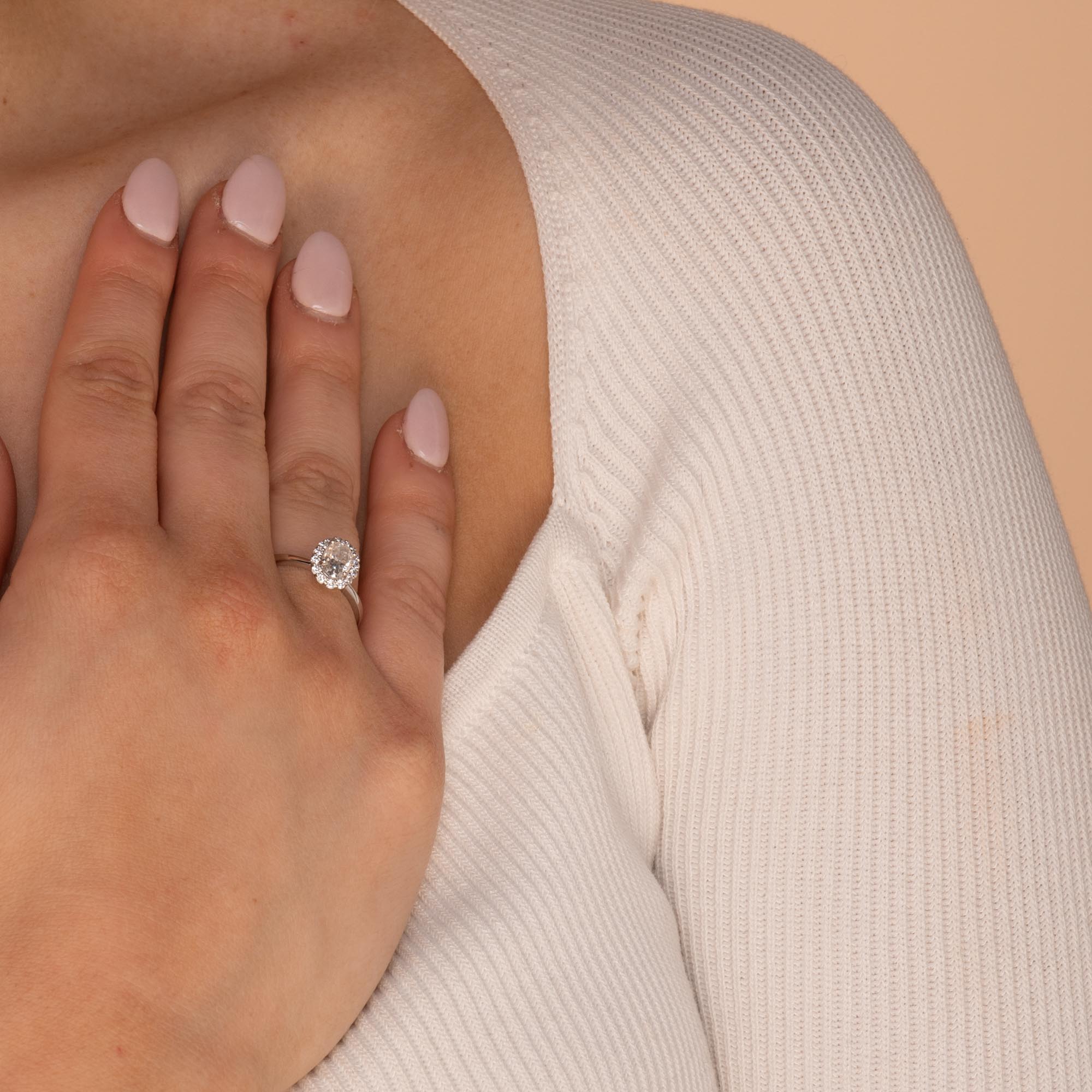 1.0 ct Oval Moissanite Diamond Ring - Camile & Stone