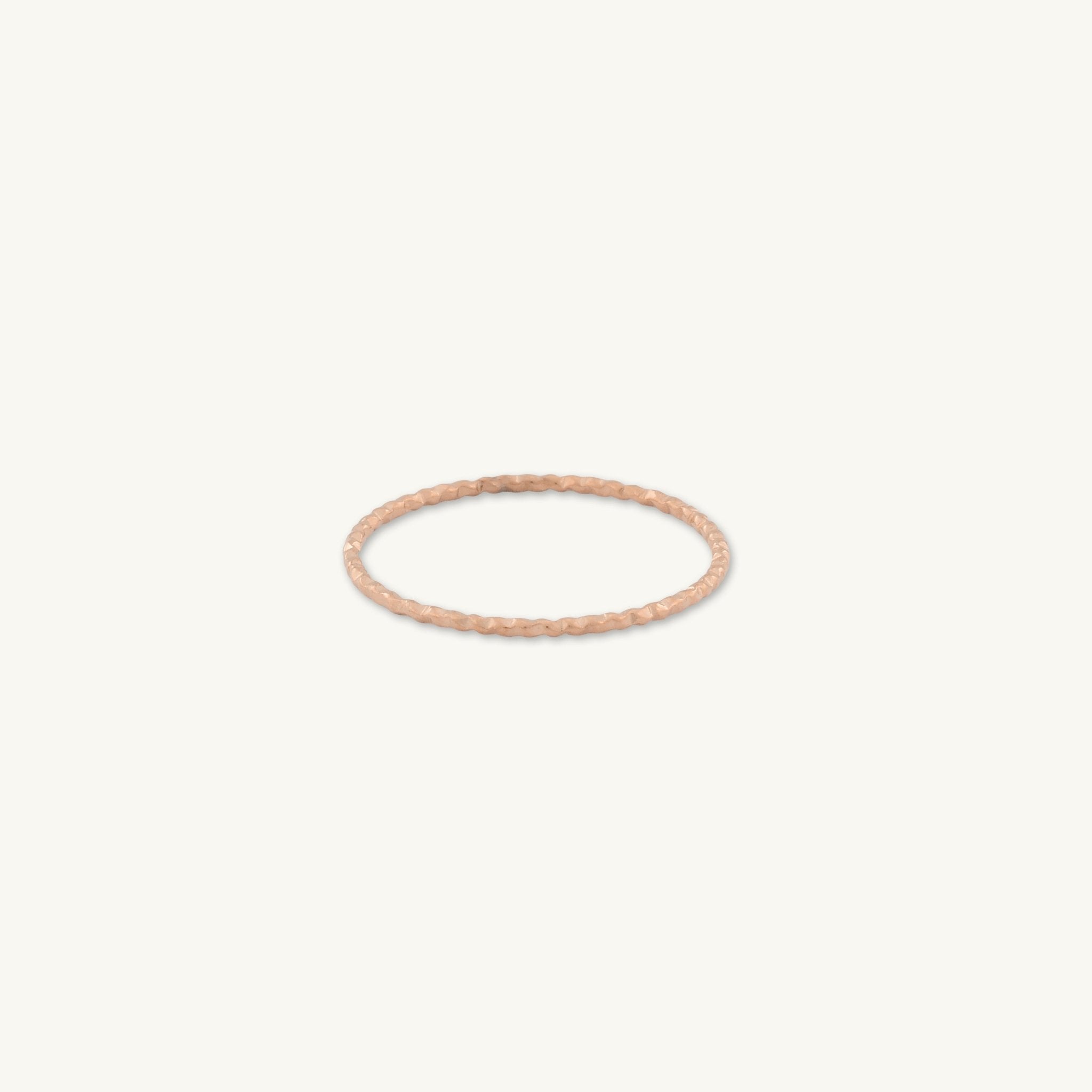 1mm Classic Hammered Stacker Ring - Camile & Stone