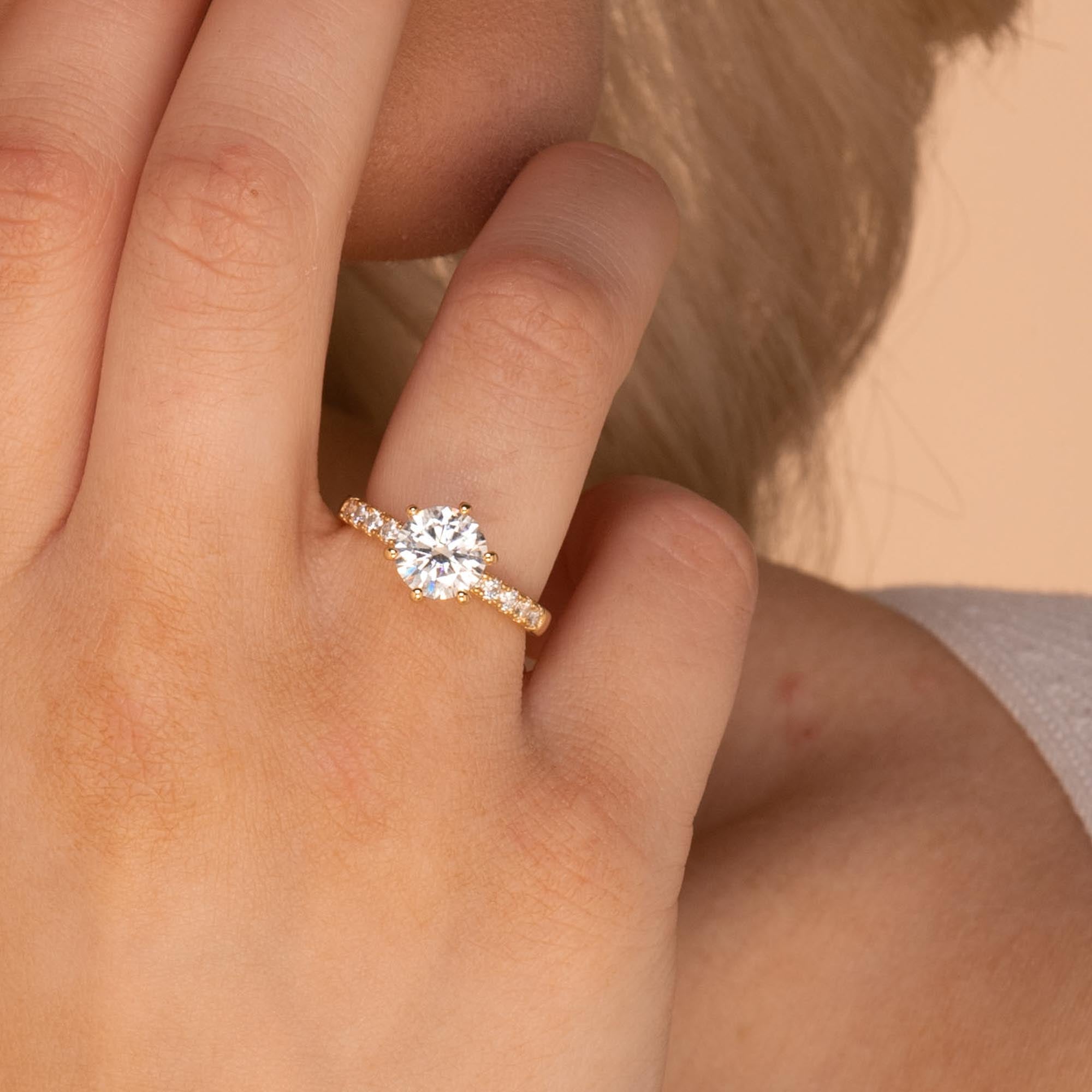 2 ct The Alexa Moissanite Diamond Engagement Ring - Camile & Stone