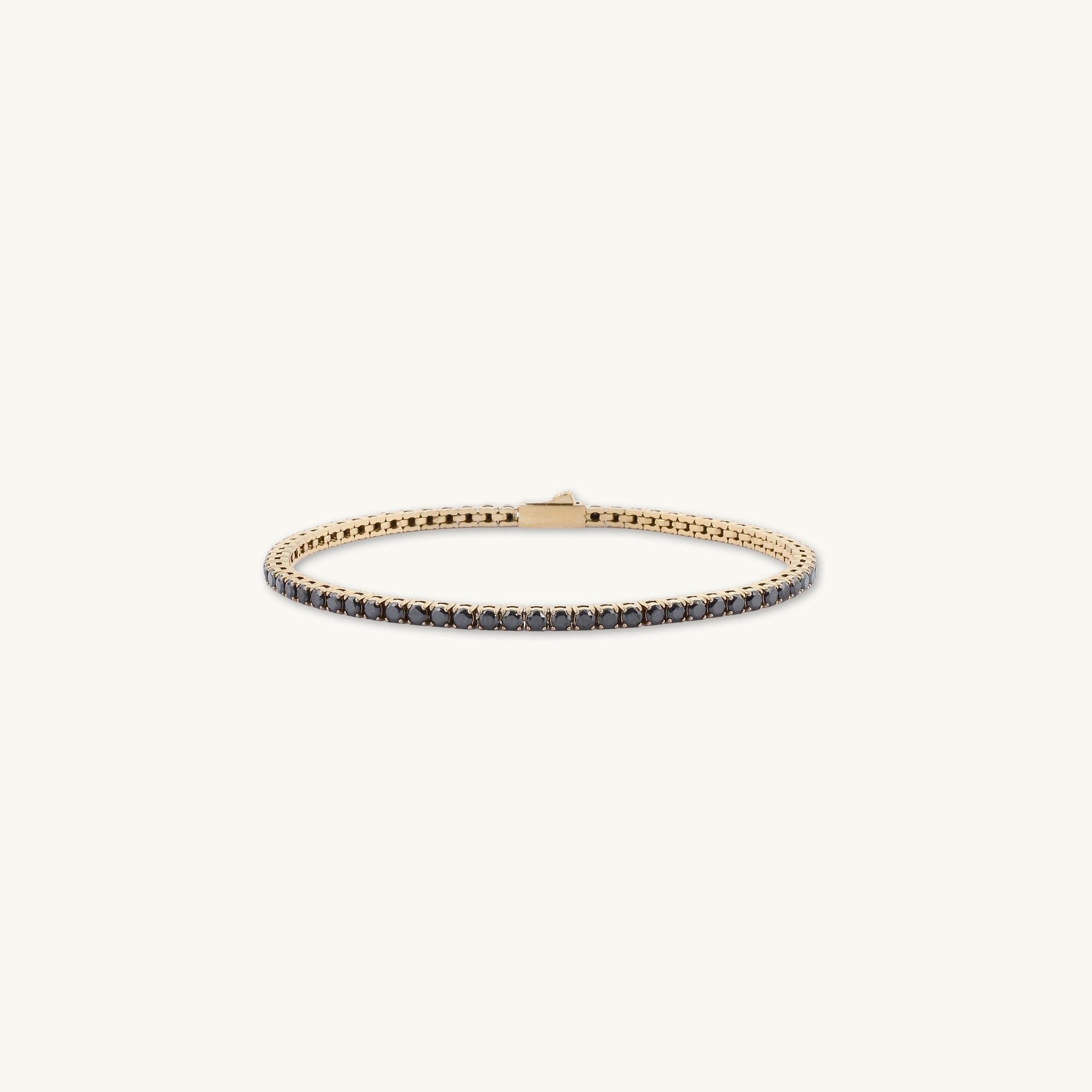 3mm Black Tennis Chain Unisex Bracelet - Camile & Stone