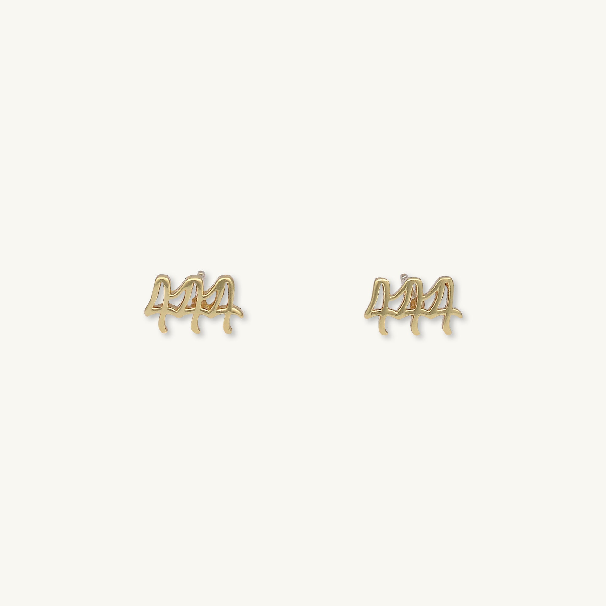 444 Angel Number Earrings - Camile & Stone