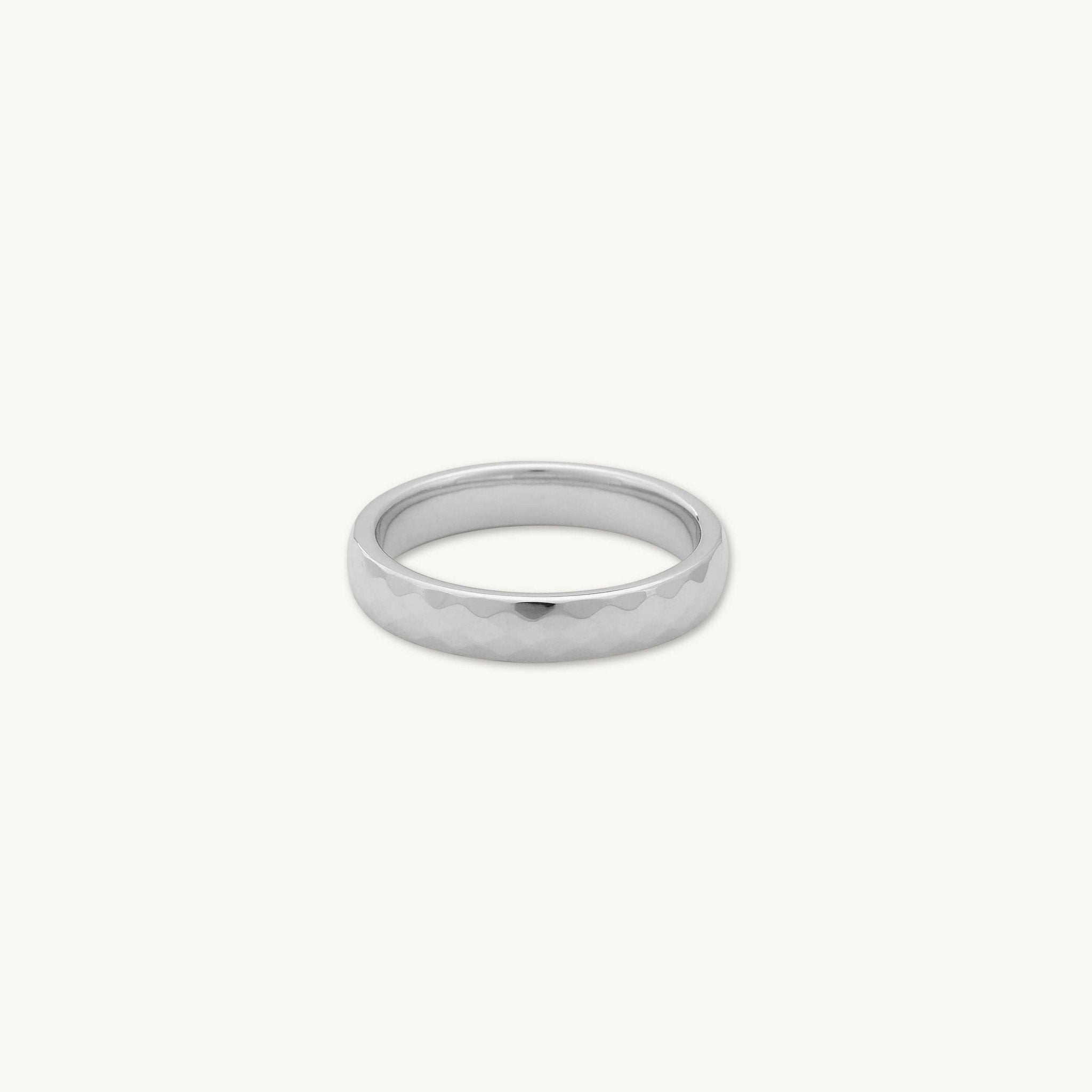 4mm Unisex Geometric Ring Band - Camile & Stone
