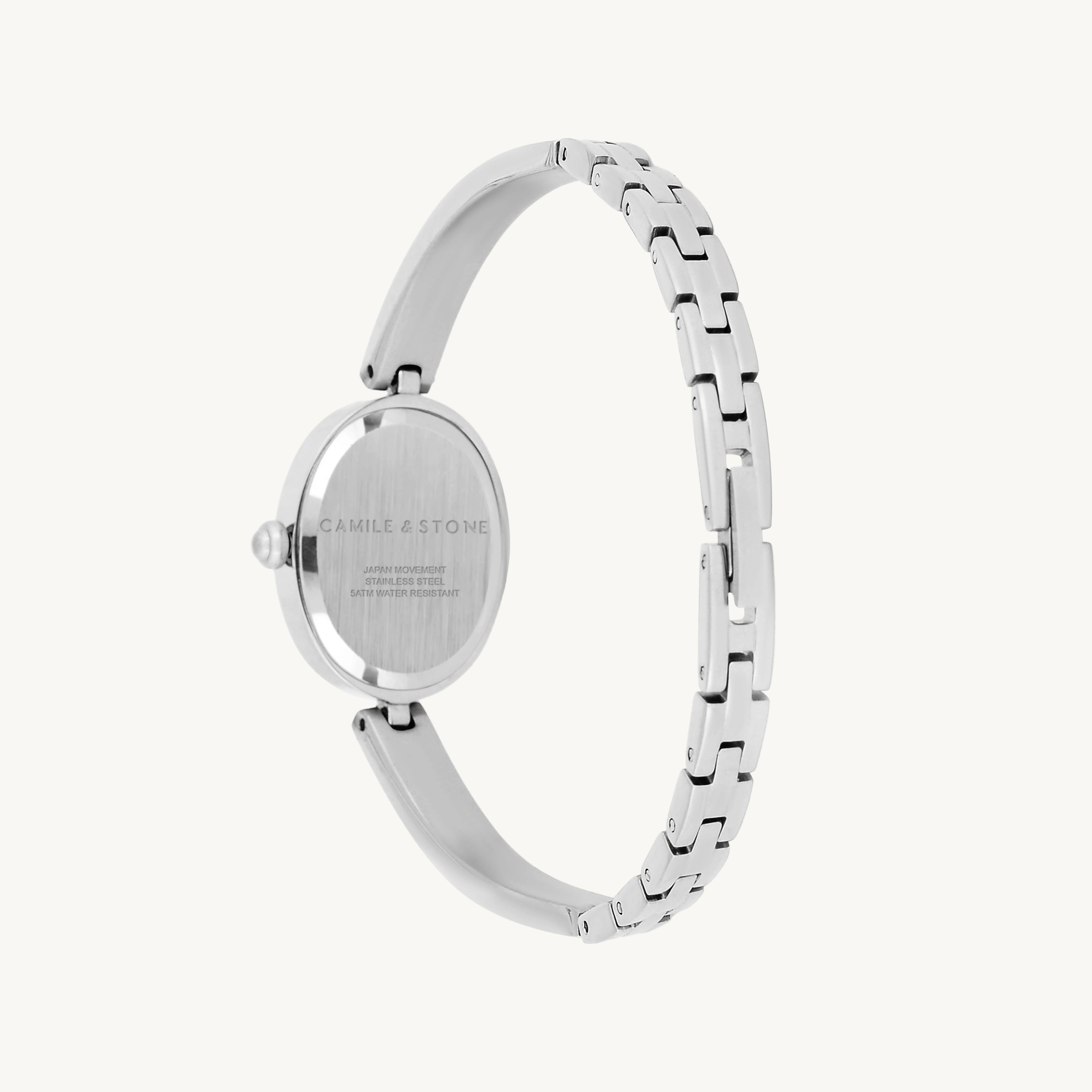 Audrey Two-Tone Oval Watch | Gold & Silver