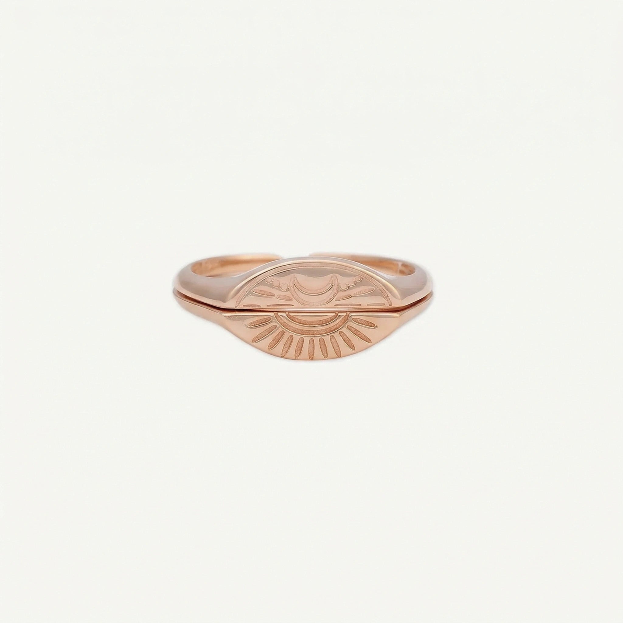 Sun & Moon Friendship Couple Twin Set Rings