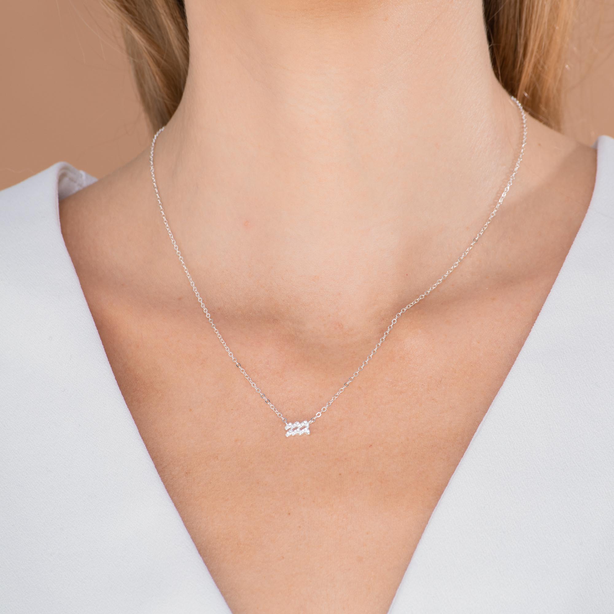 Aquarius Sapphire Charm Zodiac Star Sign Necklace - Camile & Stone