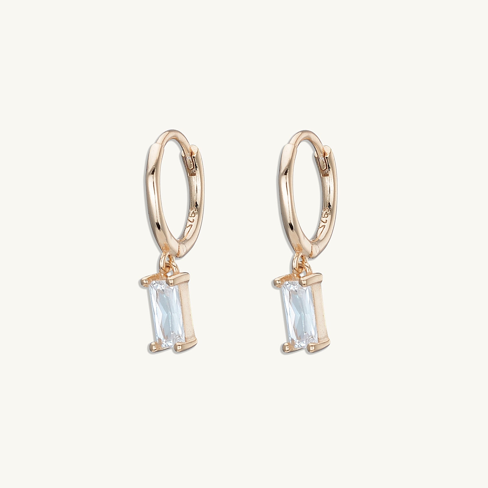 Baguette Hoop Earrings - Camile & Stone