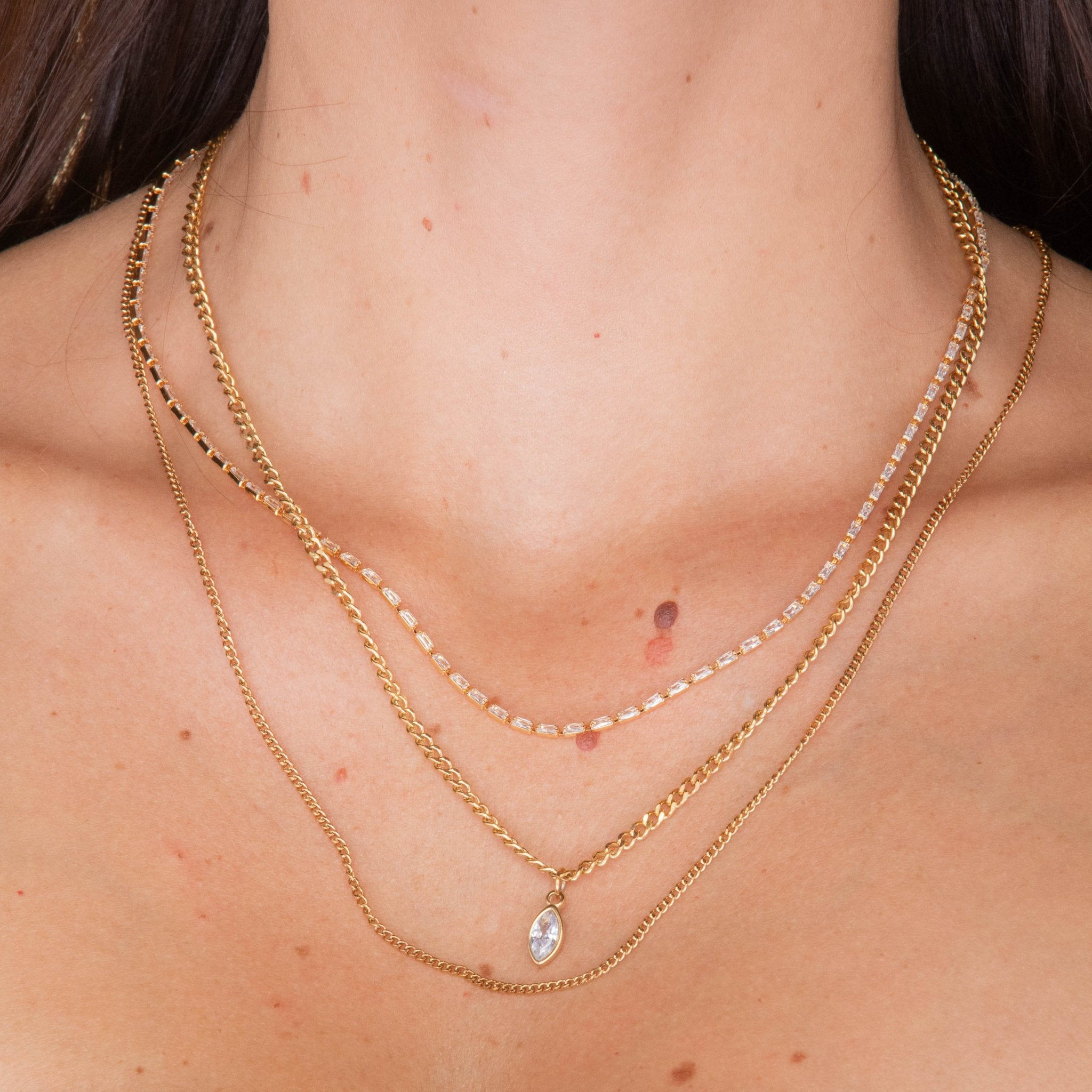 Baguette Tennis Necklace - Camile & Stone