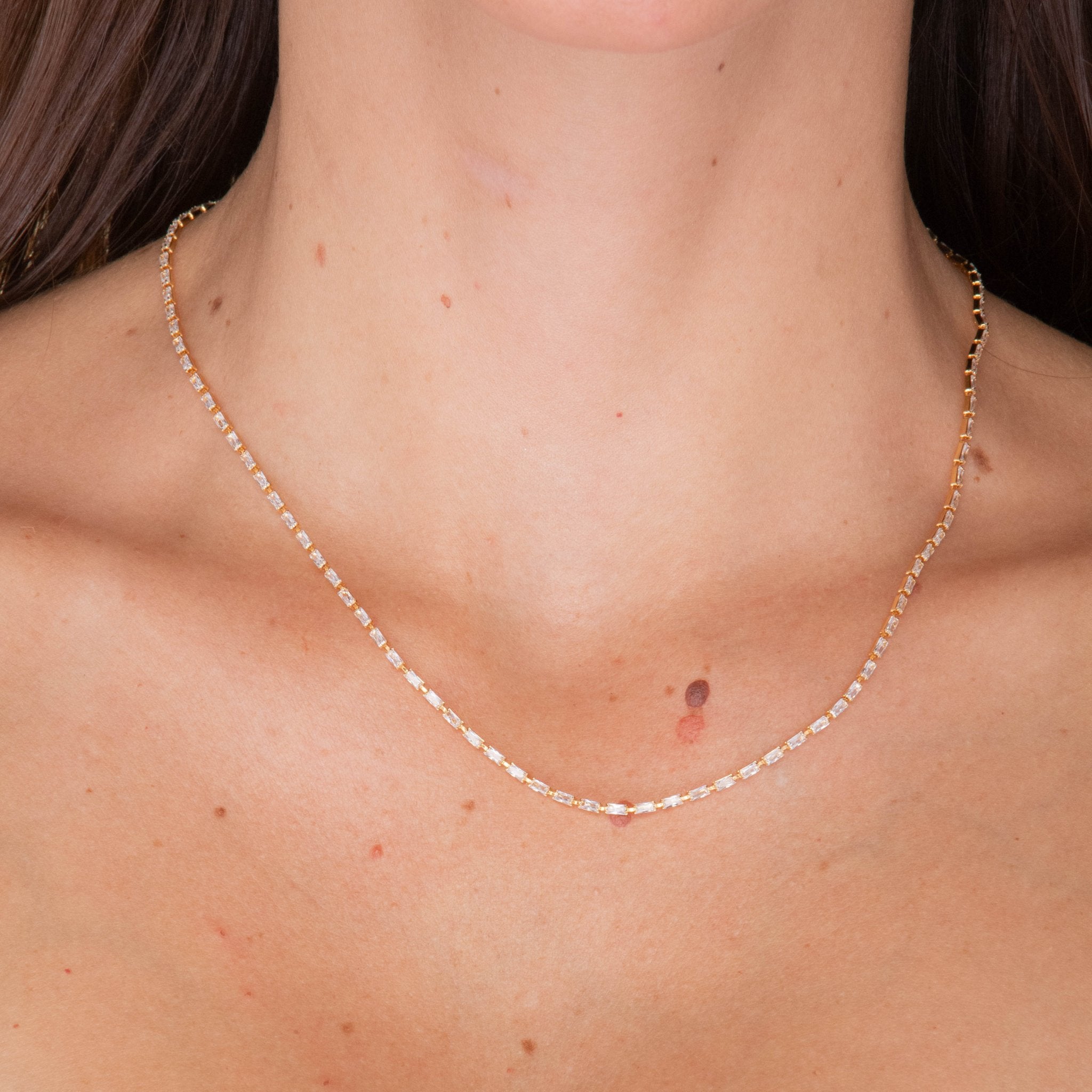 Baguette Tennis Necklace - Camile & Stone