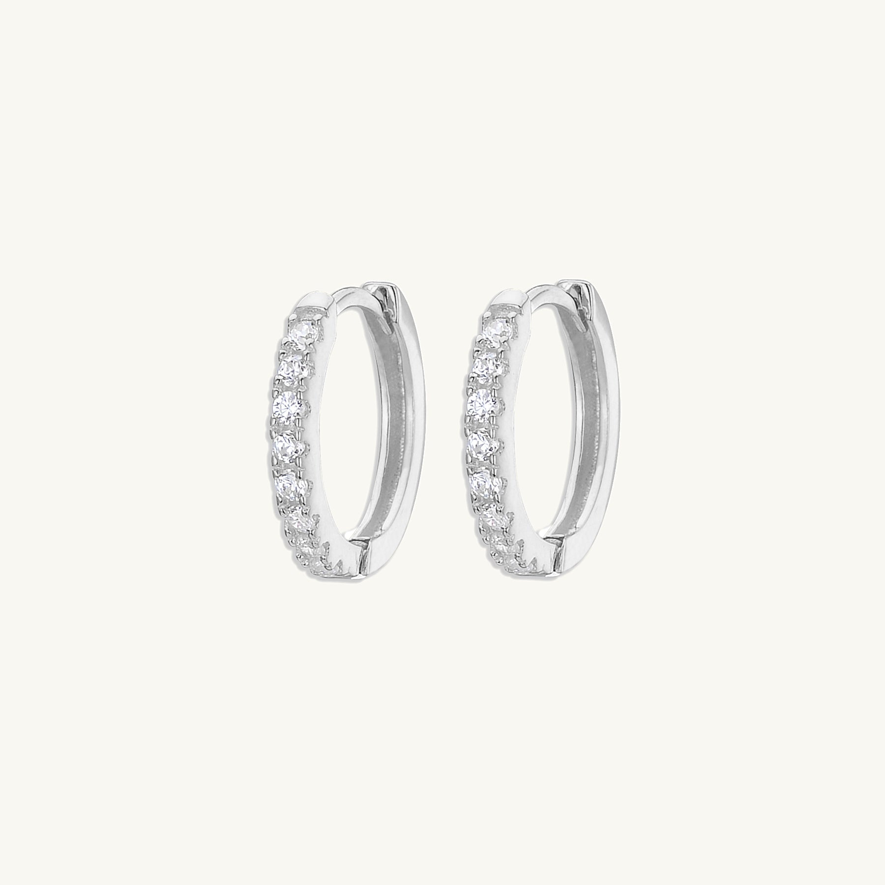 Basic Sapphire Huggie Hoop Earrings - Camile & Stone