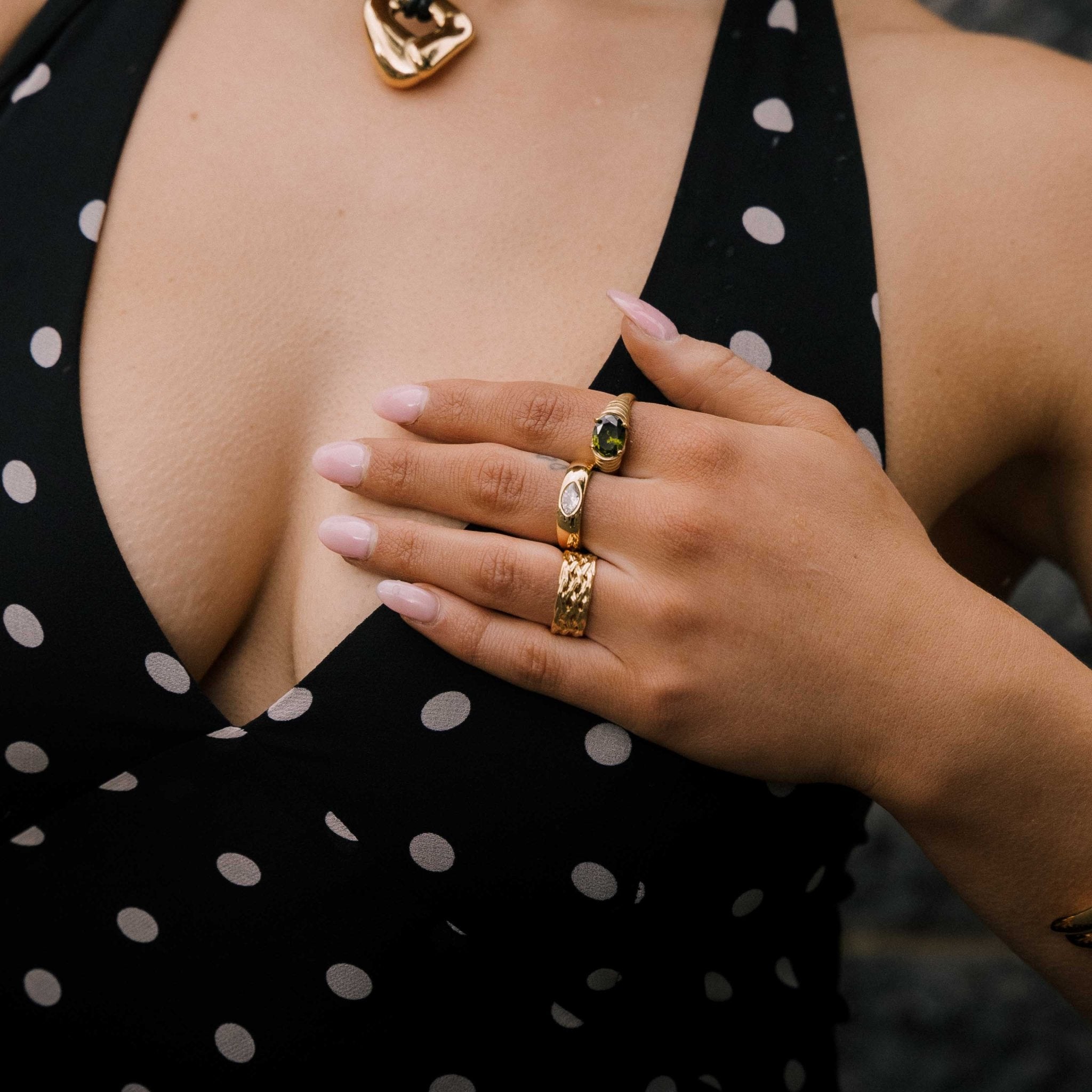 Bentley Oval Peridot Statement Ring - Camile & Stone