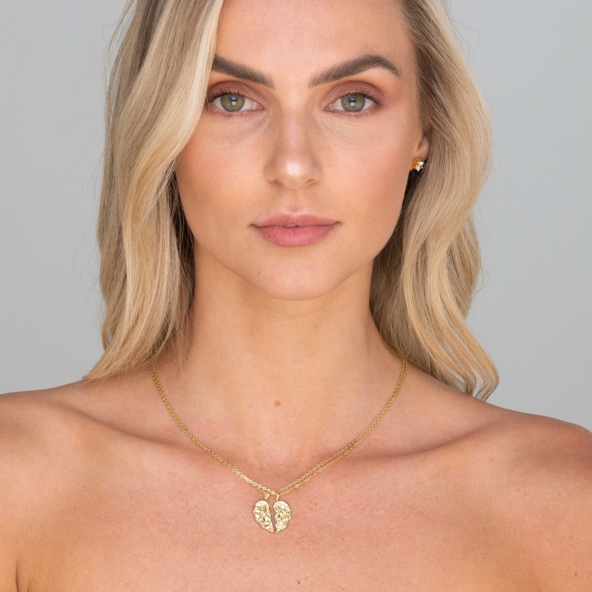 Best Friend / Sister Heart Mermaid Necklace Set - Camile & Stone
