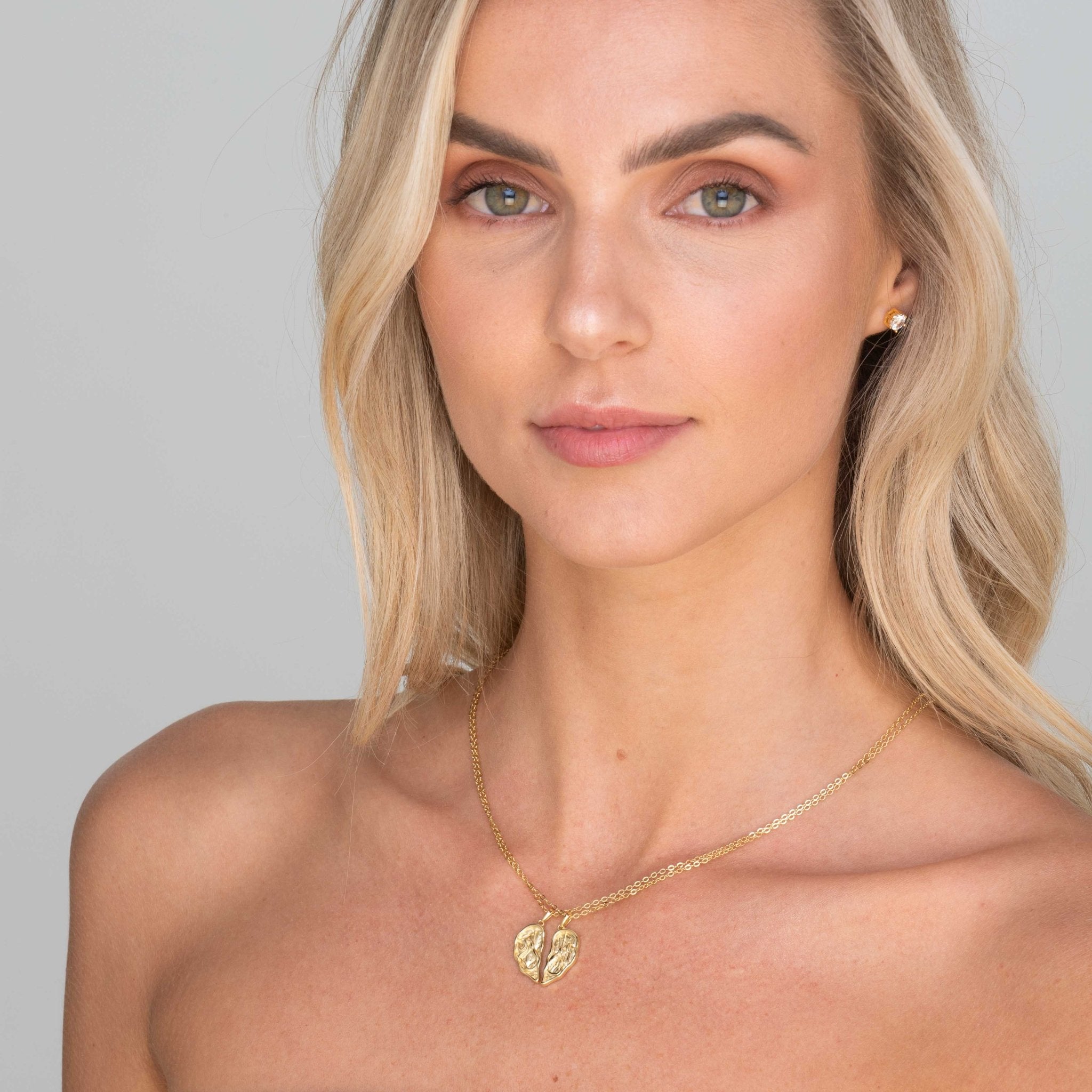 Best Friend / Sister Heart Mermaid Necklace Set - Camile & Stone