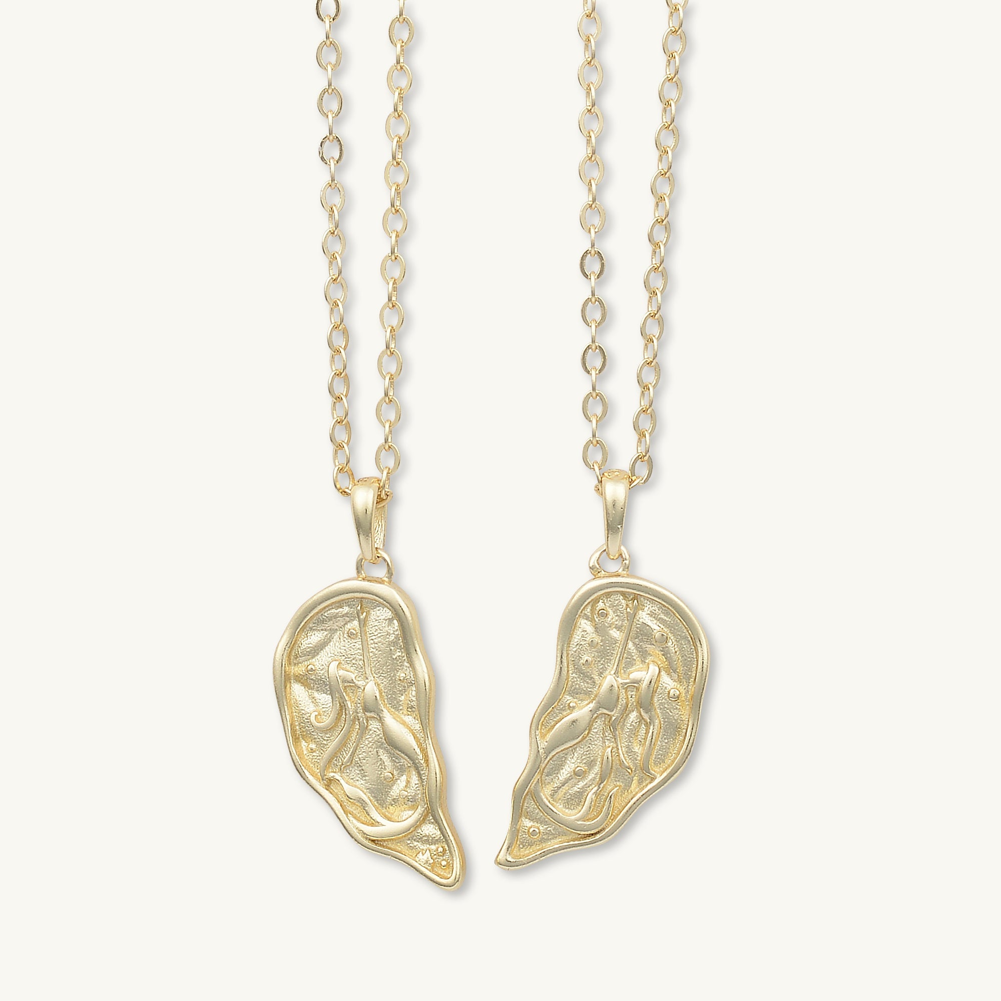 Best Friend / Sister Heart Mermaid Necklace Set - Camile & Stone