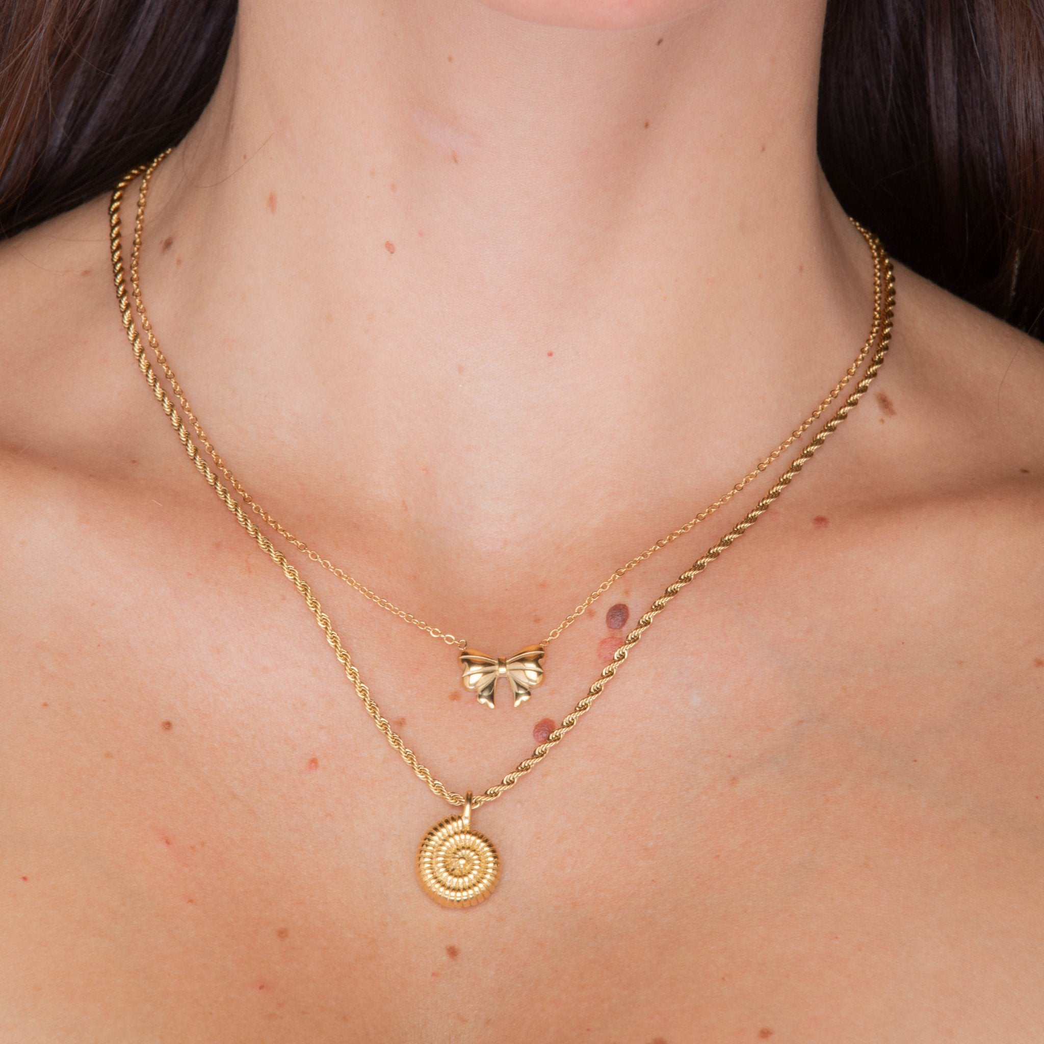 Bow Ribbon Chain Necklace - Camile & Stone