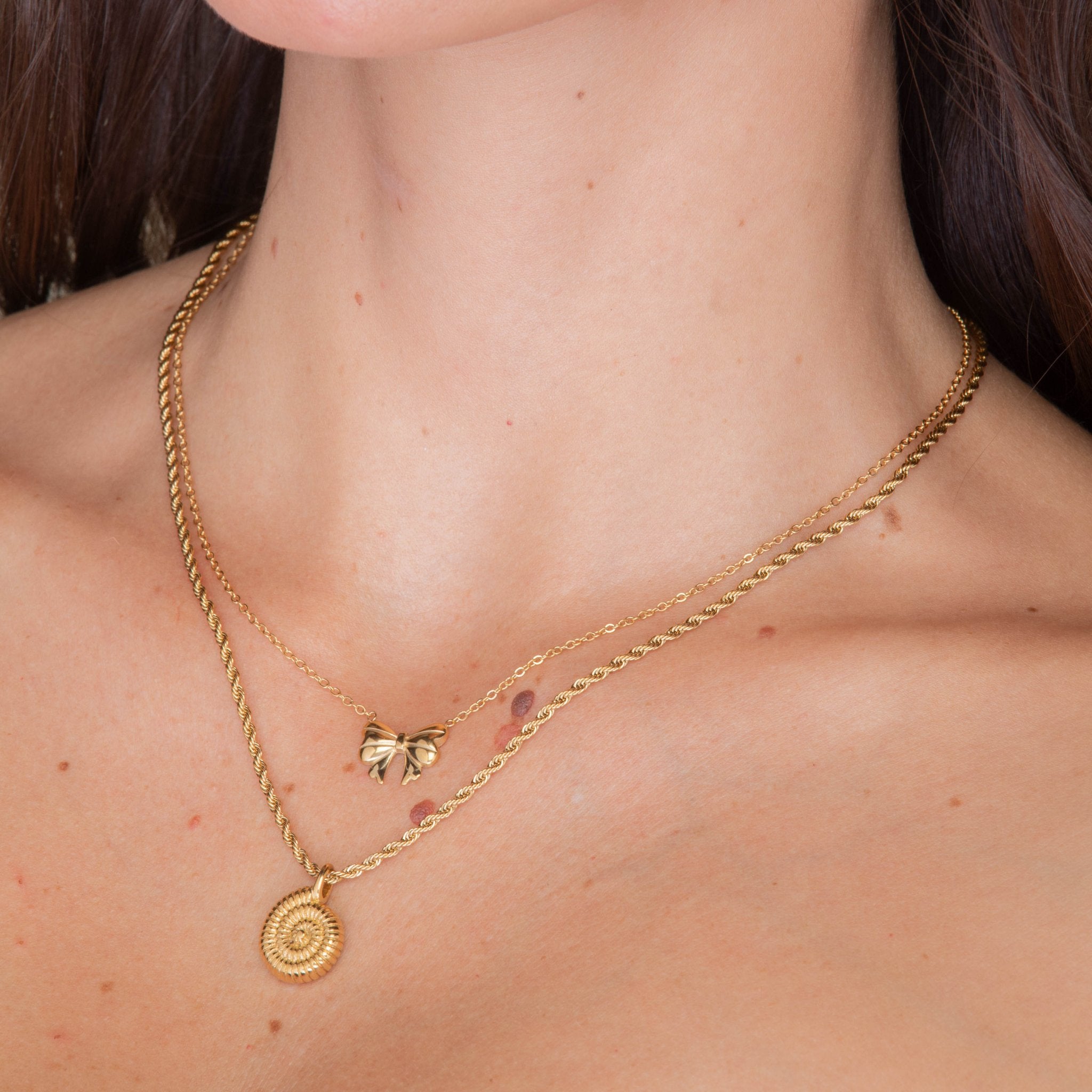 Bow Ribbon Chain Necklace - Camile & Stone