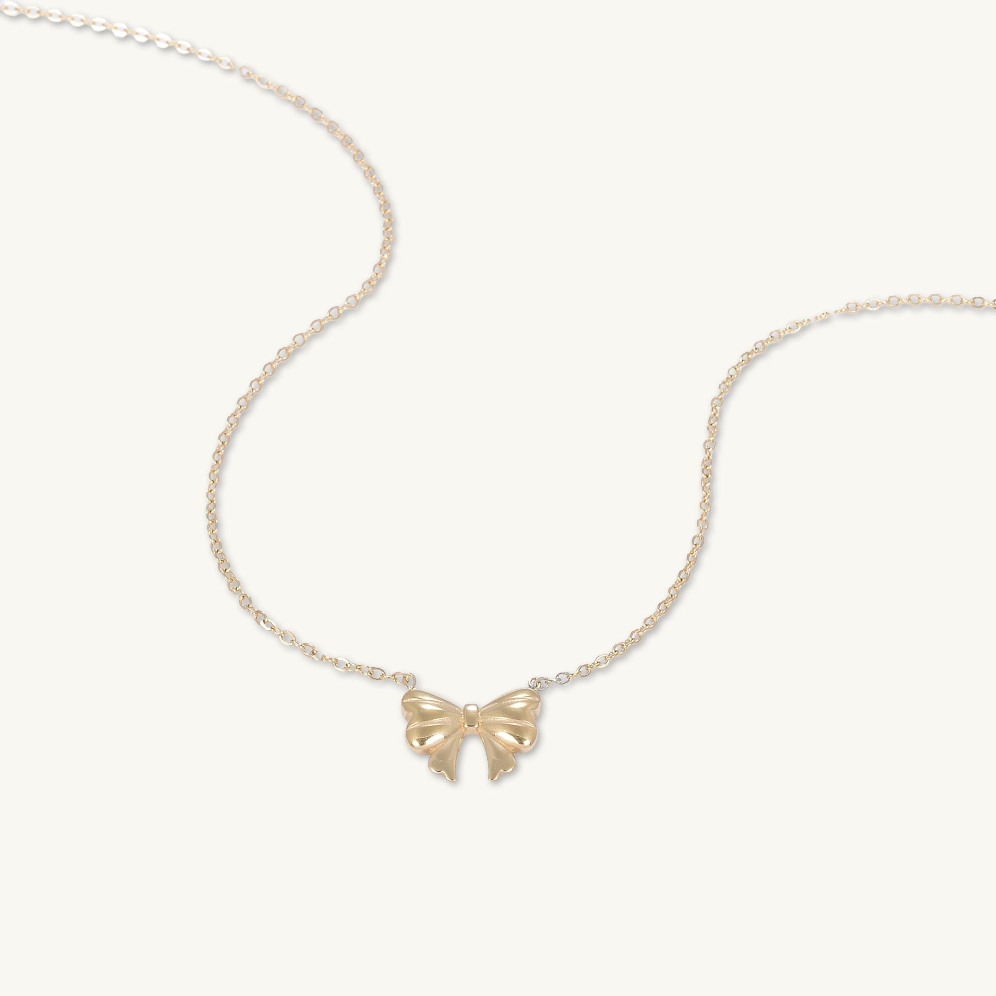 Bow Ribbon Chain Necklace - Camile & Stone