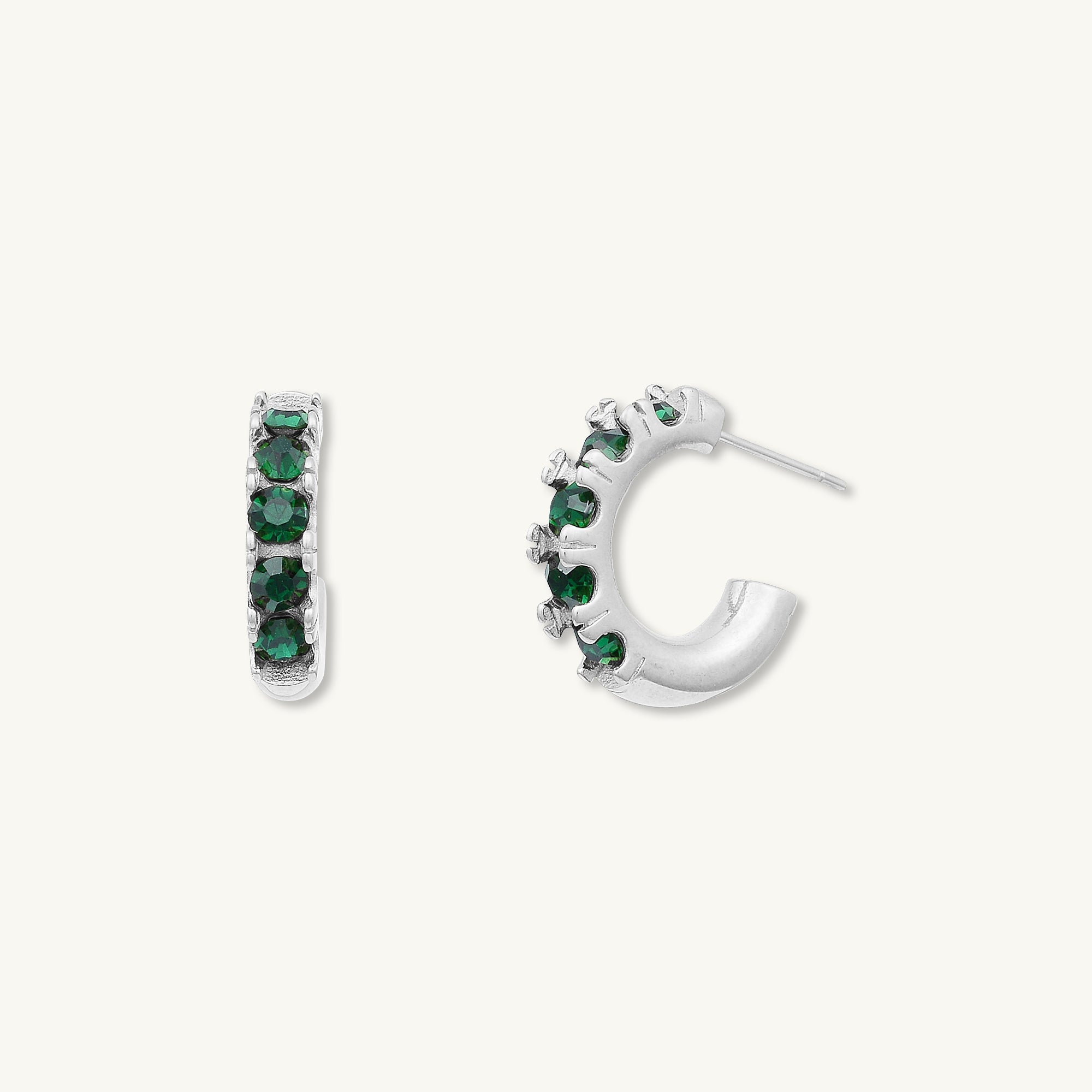 Brooklyn Zirconia Huggie Earrings - Camile & Stone