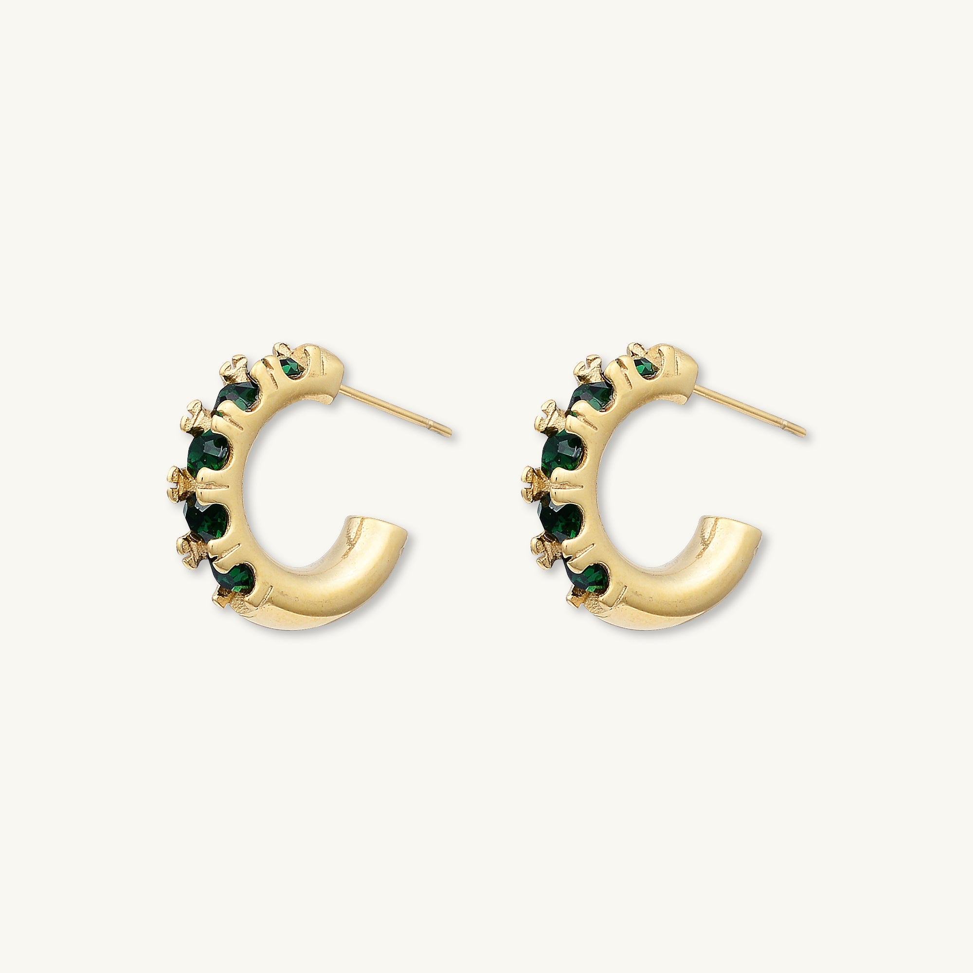 Brooklyn Zirconia Huggie Earrings - Camile & Stone