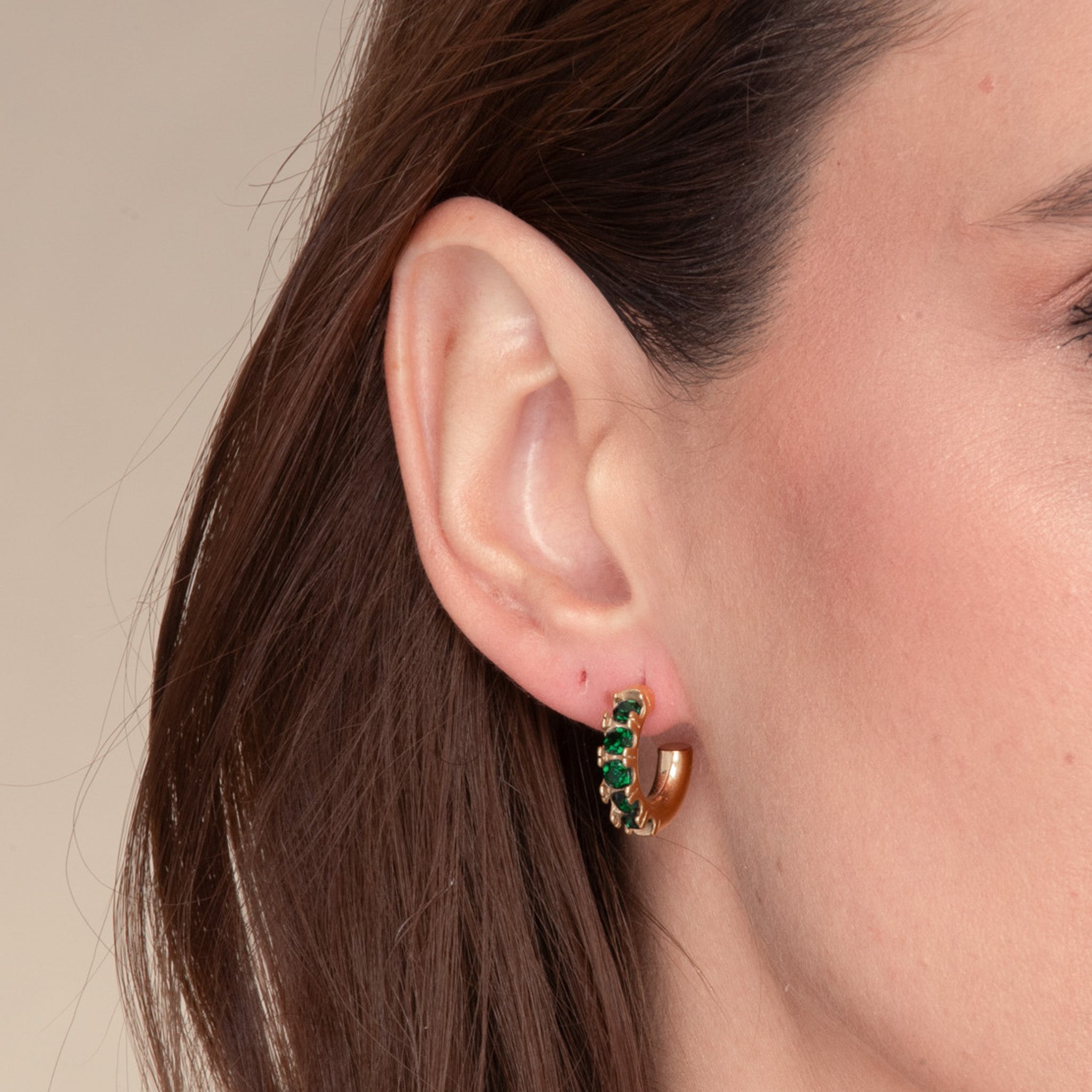 Brooklyn Zirconia Huggie Earrings - Camile & Stone