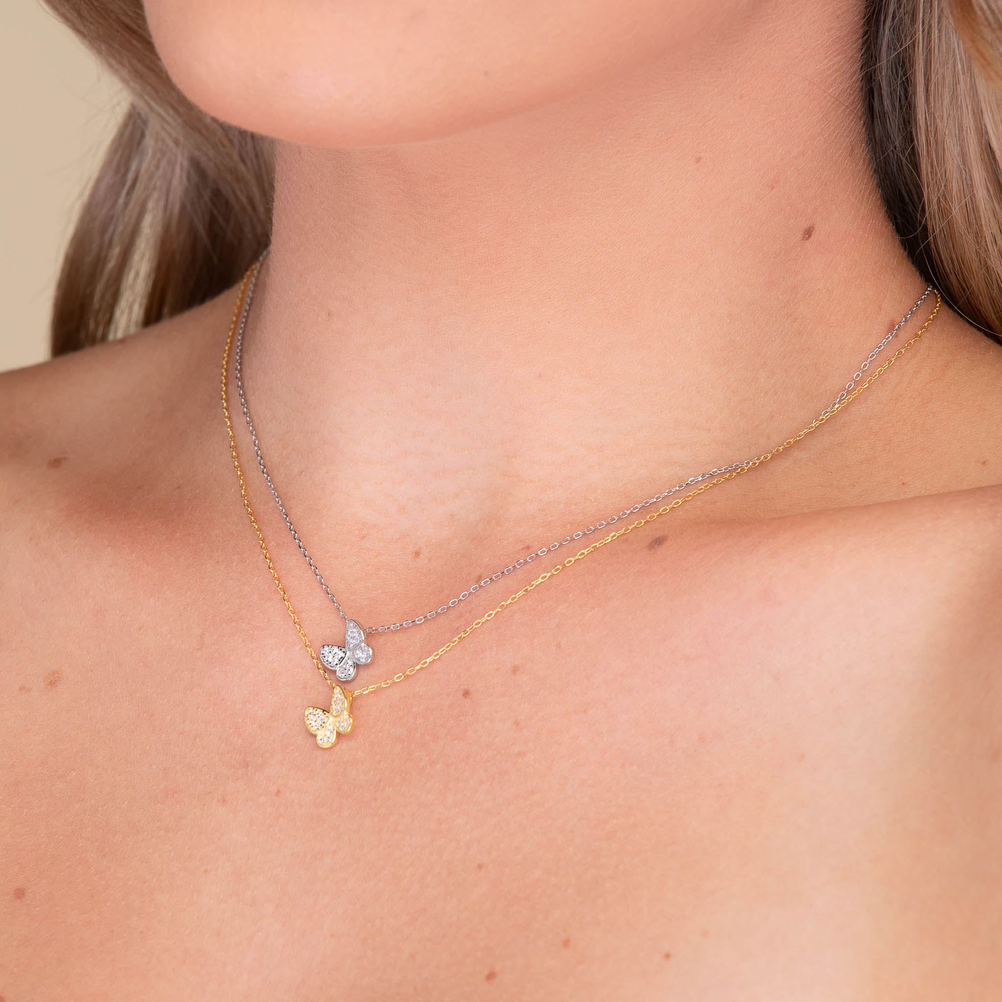 Butterfly Sapphire Chain Necklace - Camile & Stone