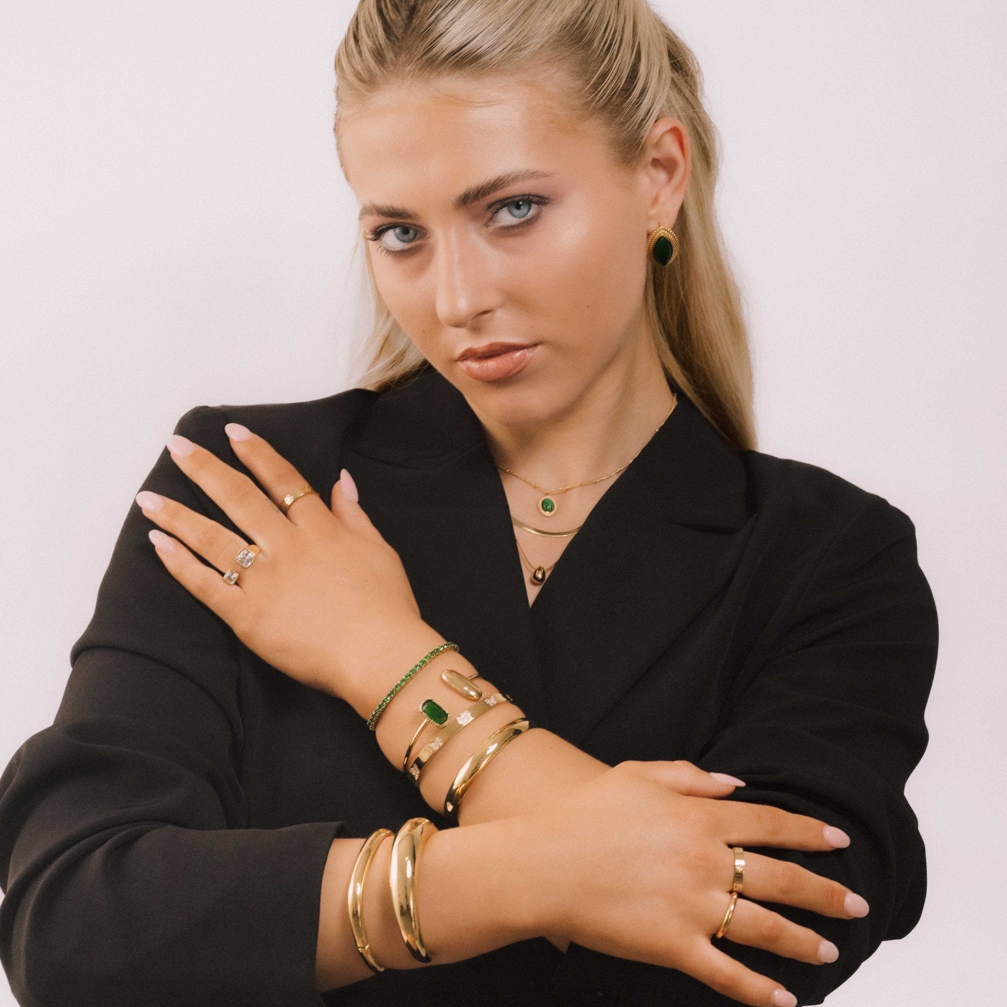 Butterfly Sapphire Hinged Bangle - Camile & Stone
