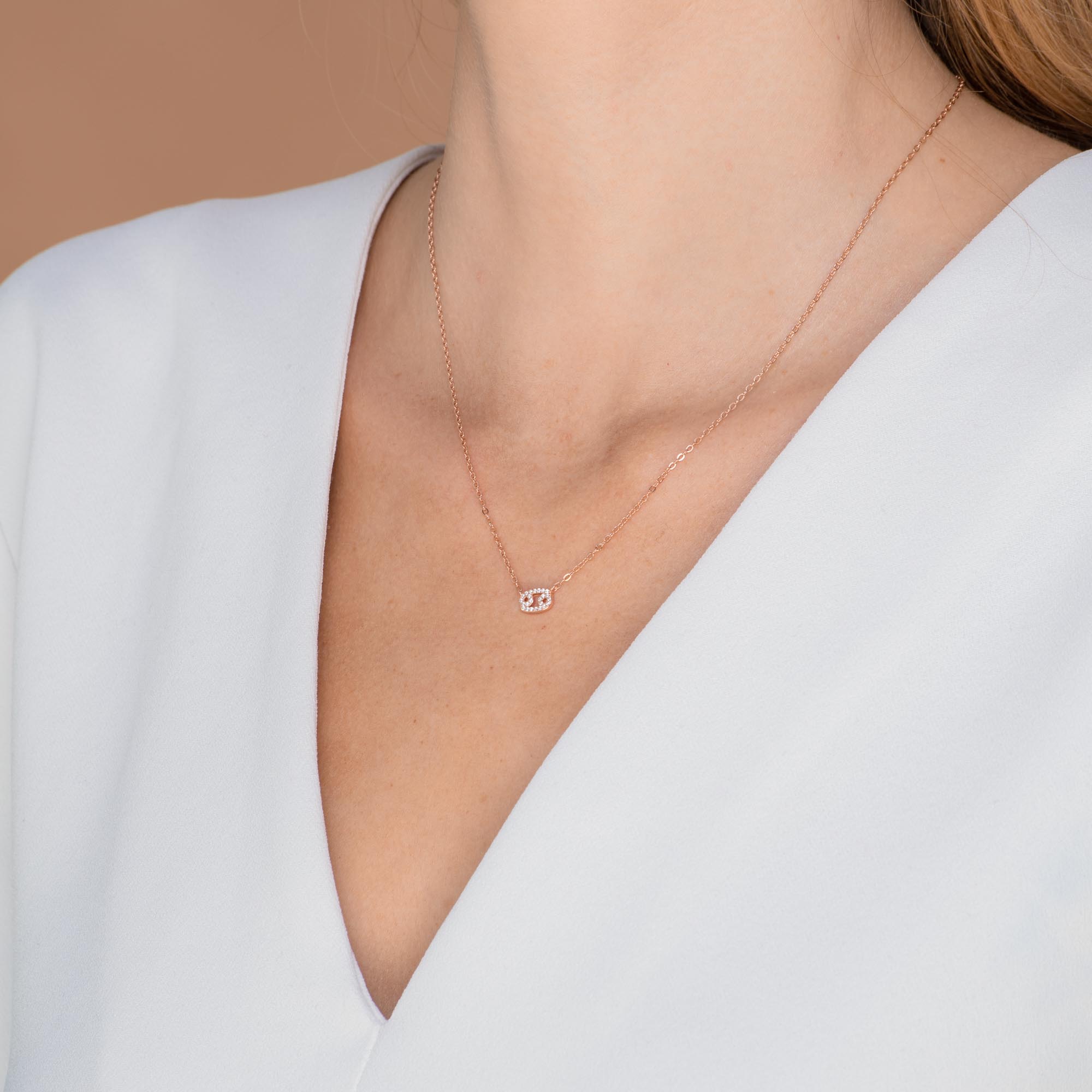 Cancer Sapphire Charm Zodiac Star Sign Necklace - Camile & Stone