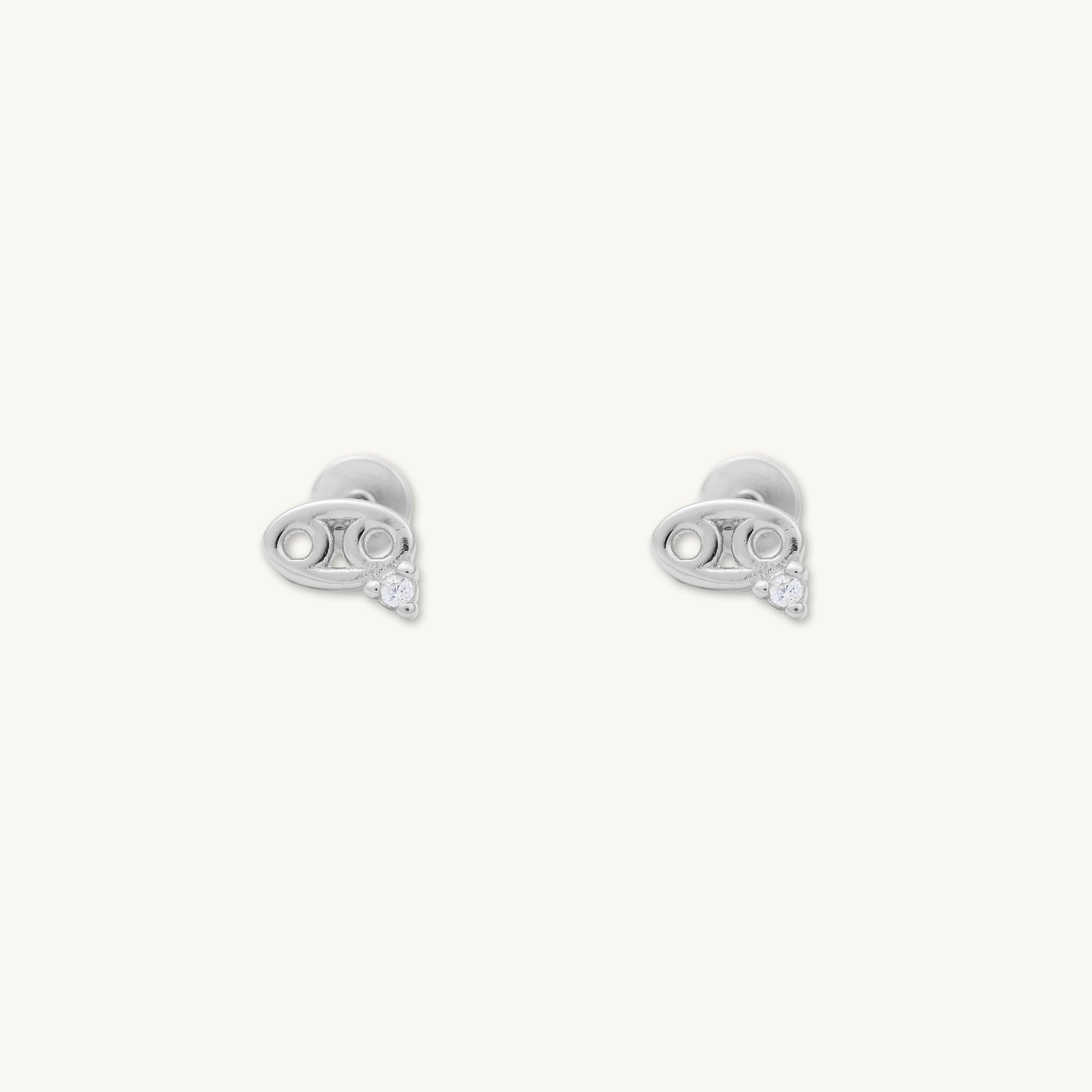 Cancer Zodiac Star Sign Flat Back Earrings - Camile & Stone