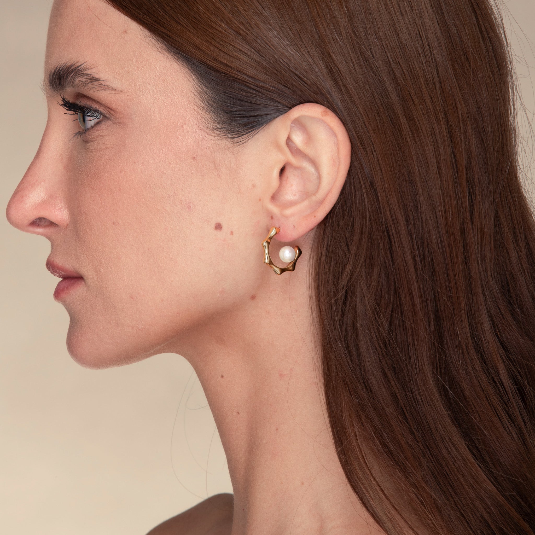 Cecily Pearl Hoop Earrings - Camile & Stone