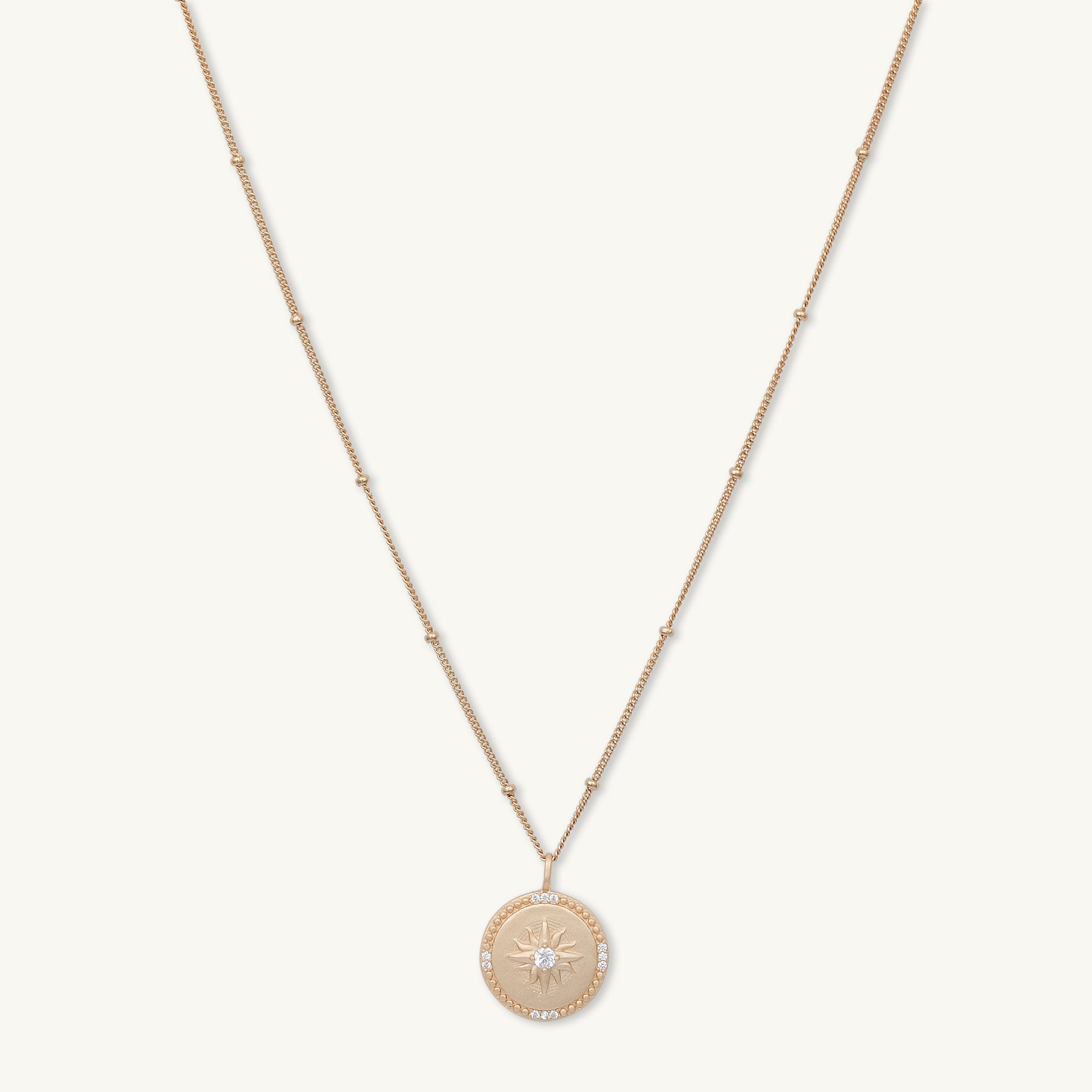 Celestial Sun Medallion Disc Necklace - Camile & Stone