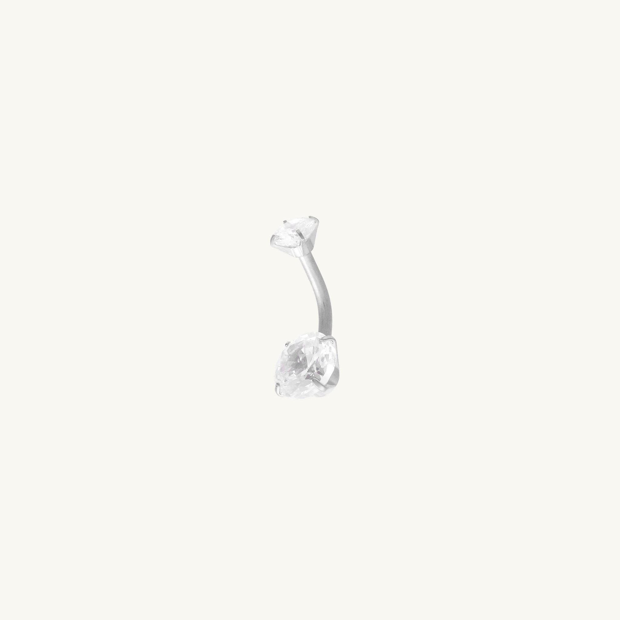 Circle Sapphire Titanium Belly Ring - Camile & Stone