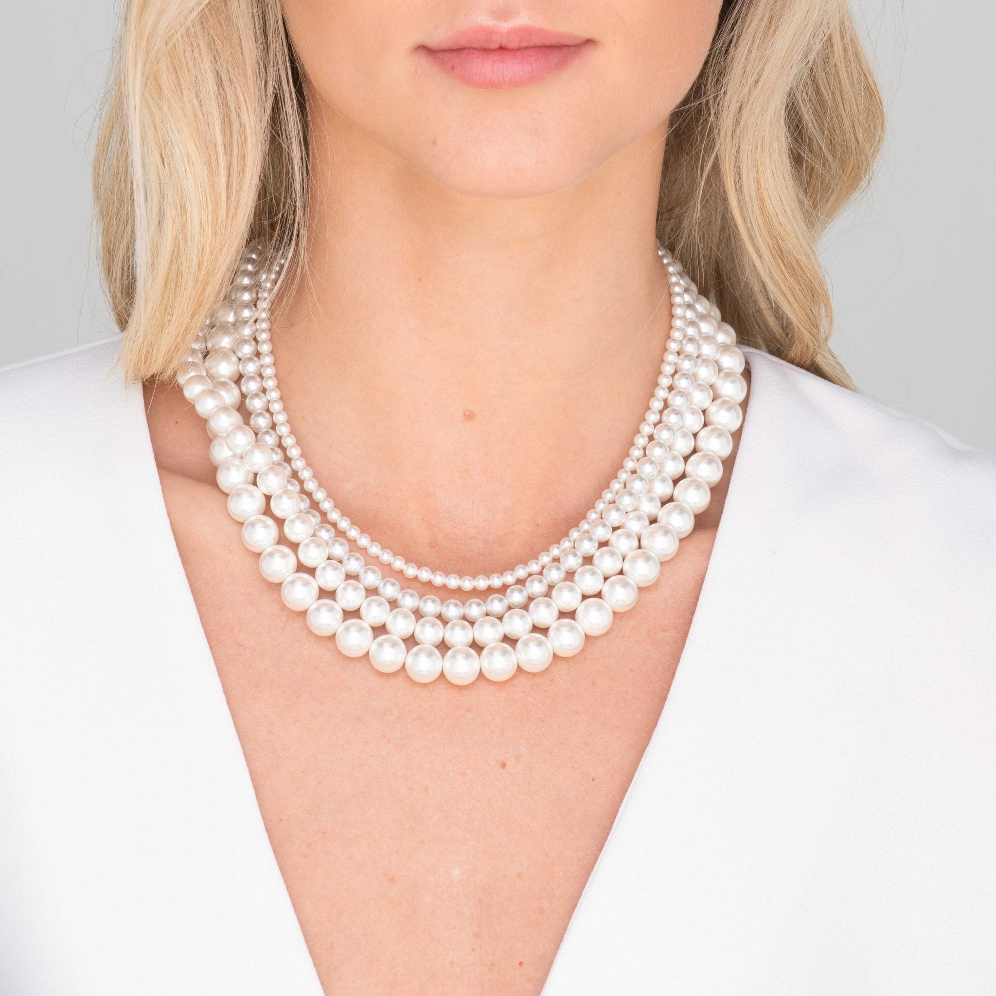Classic 10mm Round Pearl Necklace - Camile & Stone