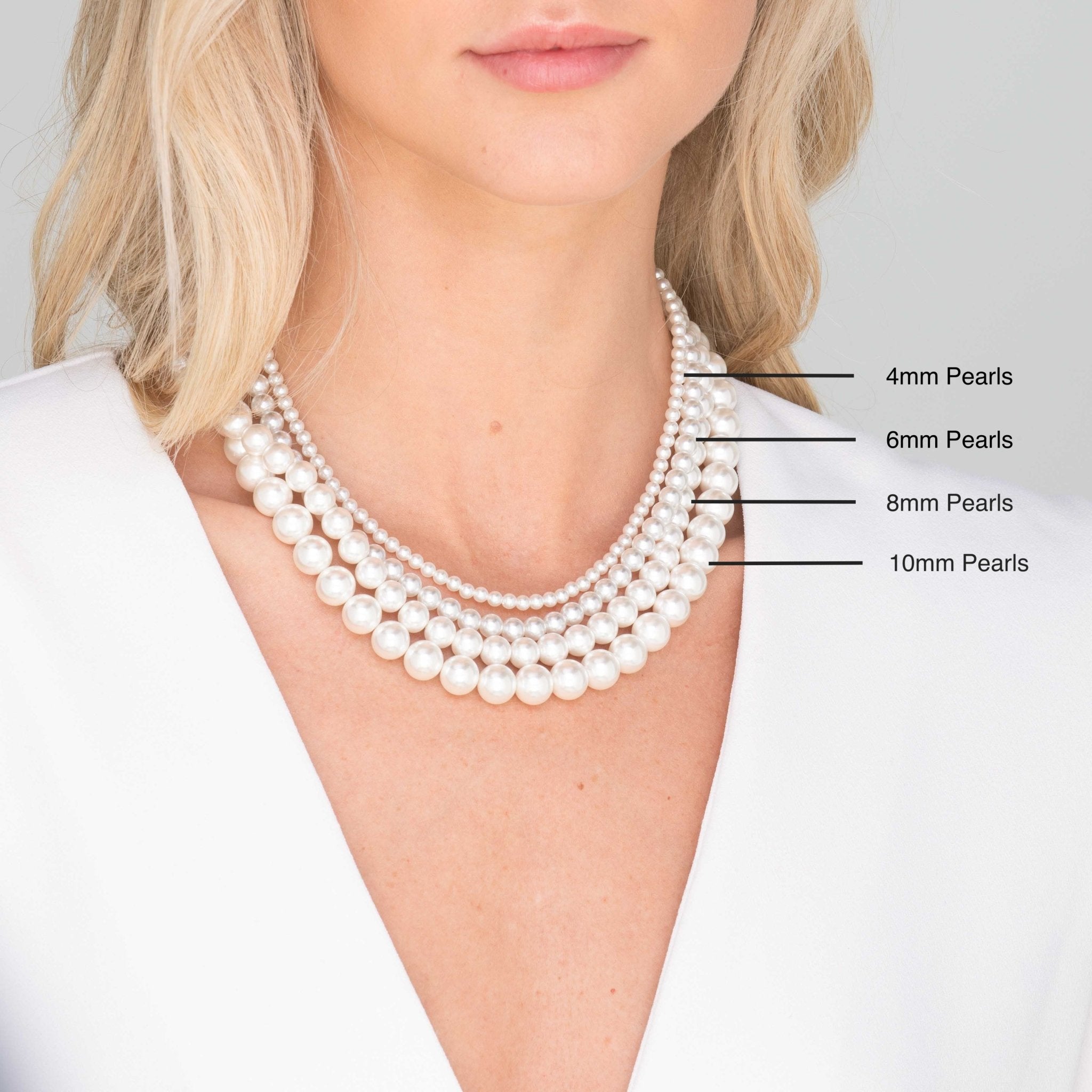 Classic 6mm Round Pearl Necklace - Camile & Stone