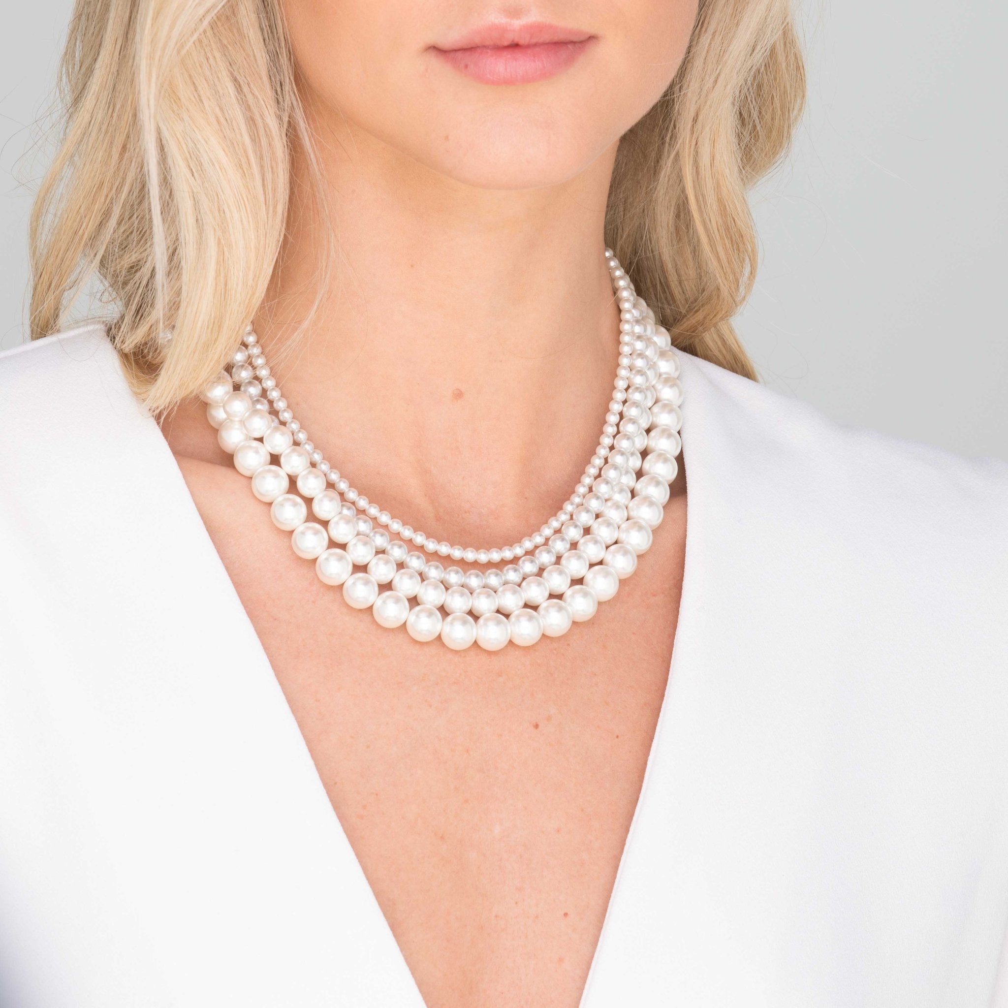 Classic 6mm Round Pearl Necklace - Camile & Stone