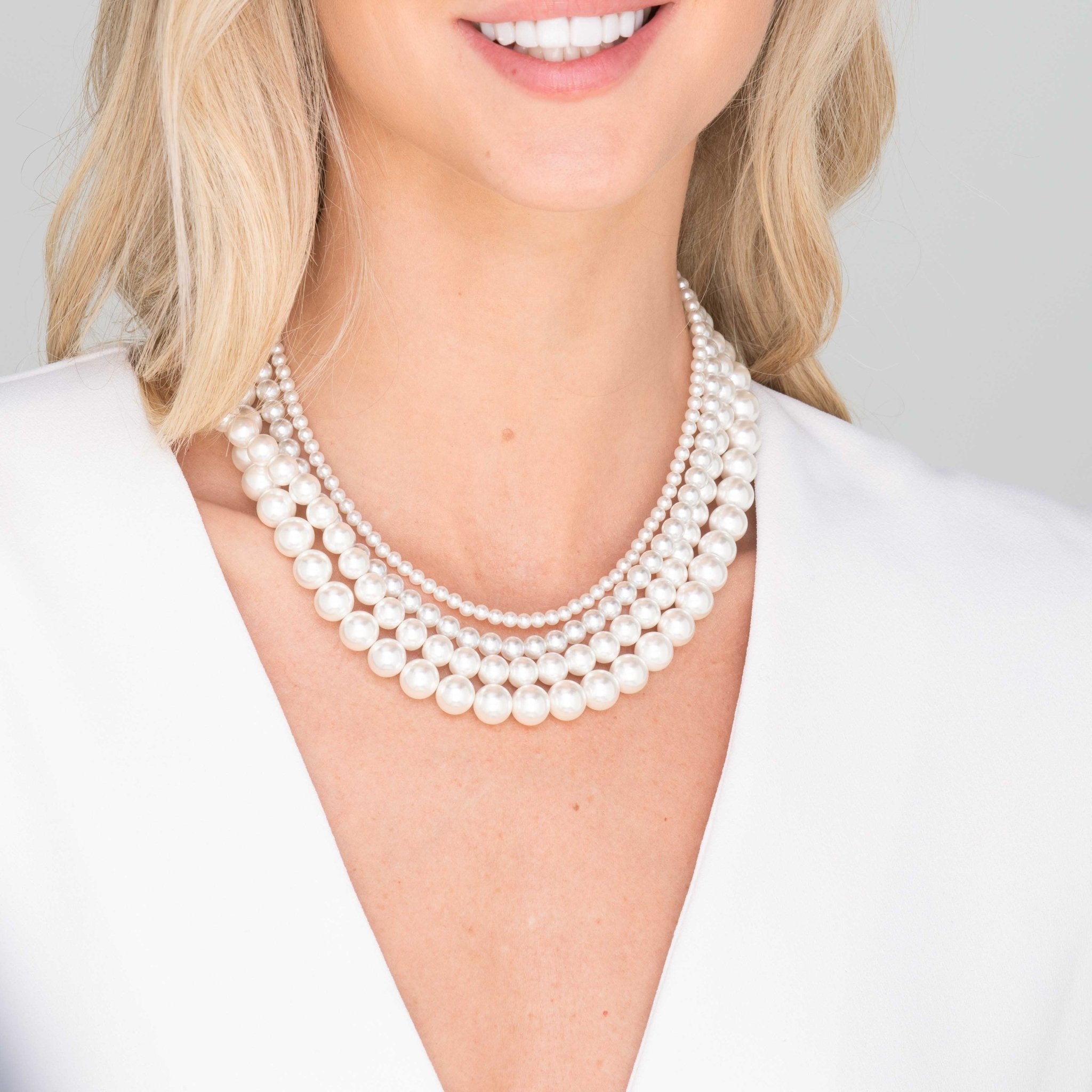 Classic 8mm Round Pearl Necklace - Camile & Stone
