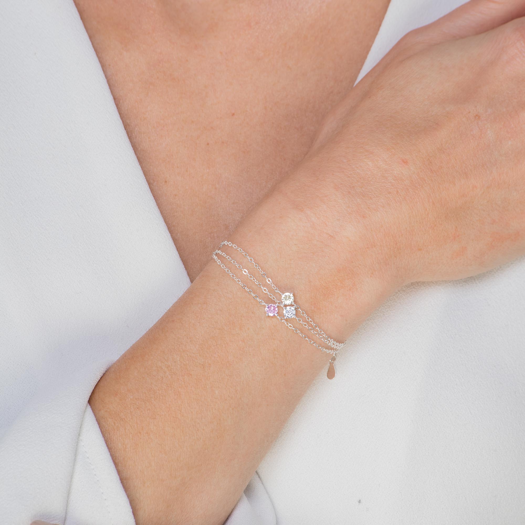 Classic Birthstone April Bracelet - Camile & Stone
