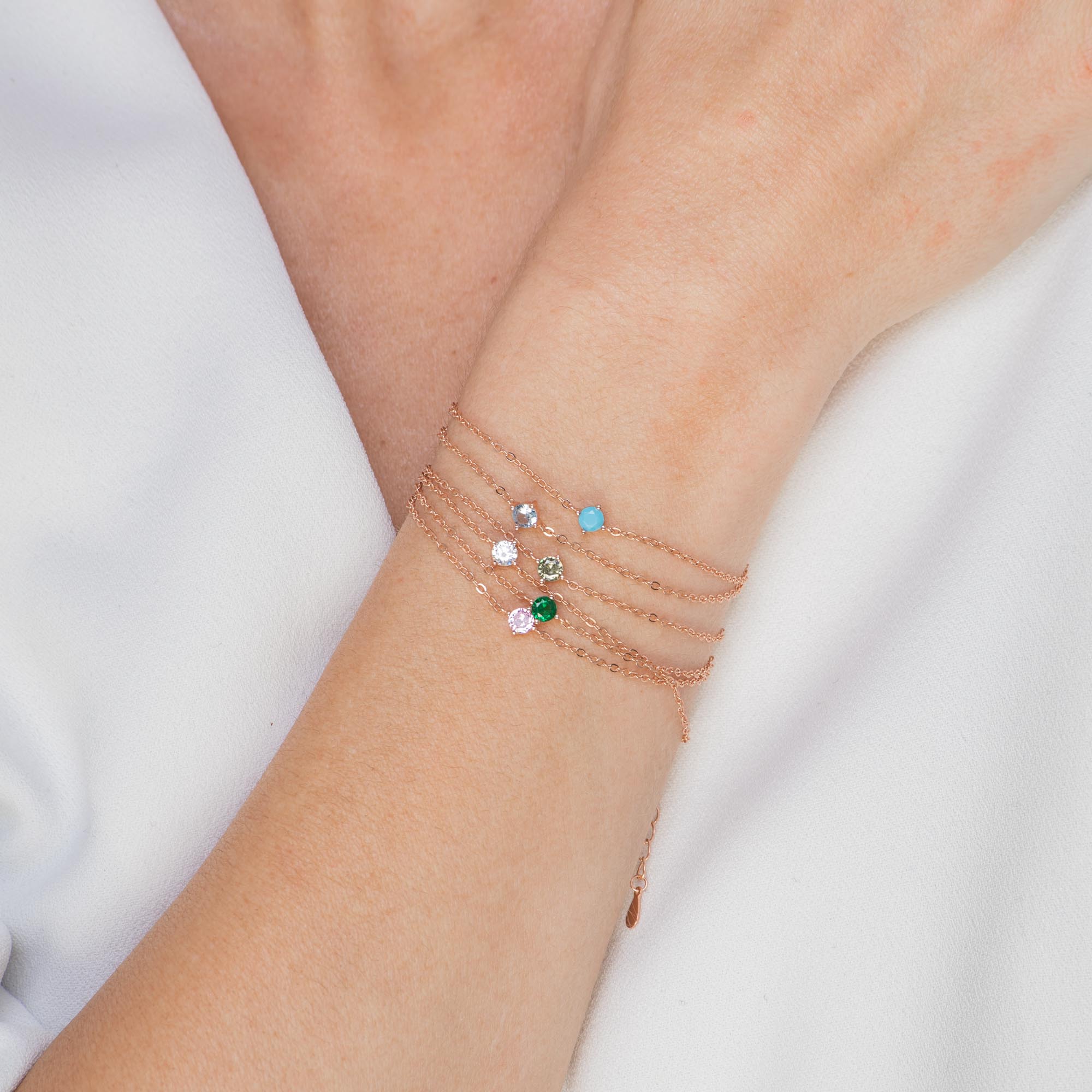 Classic Birthstone Bracelet March - Camile & Stone