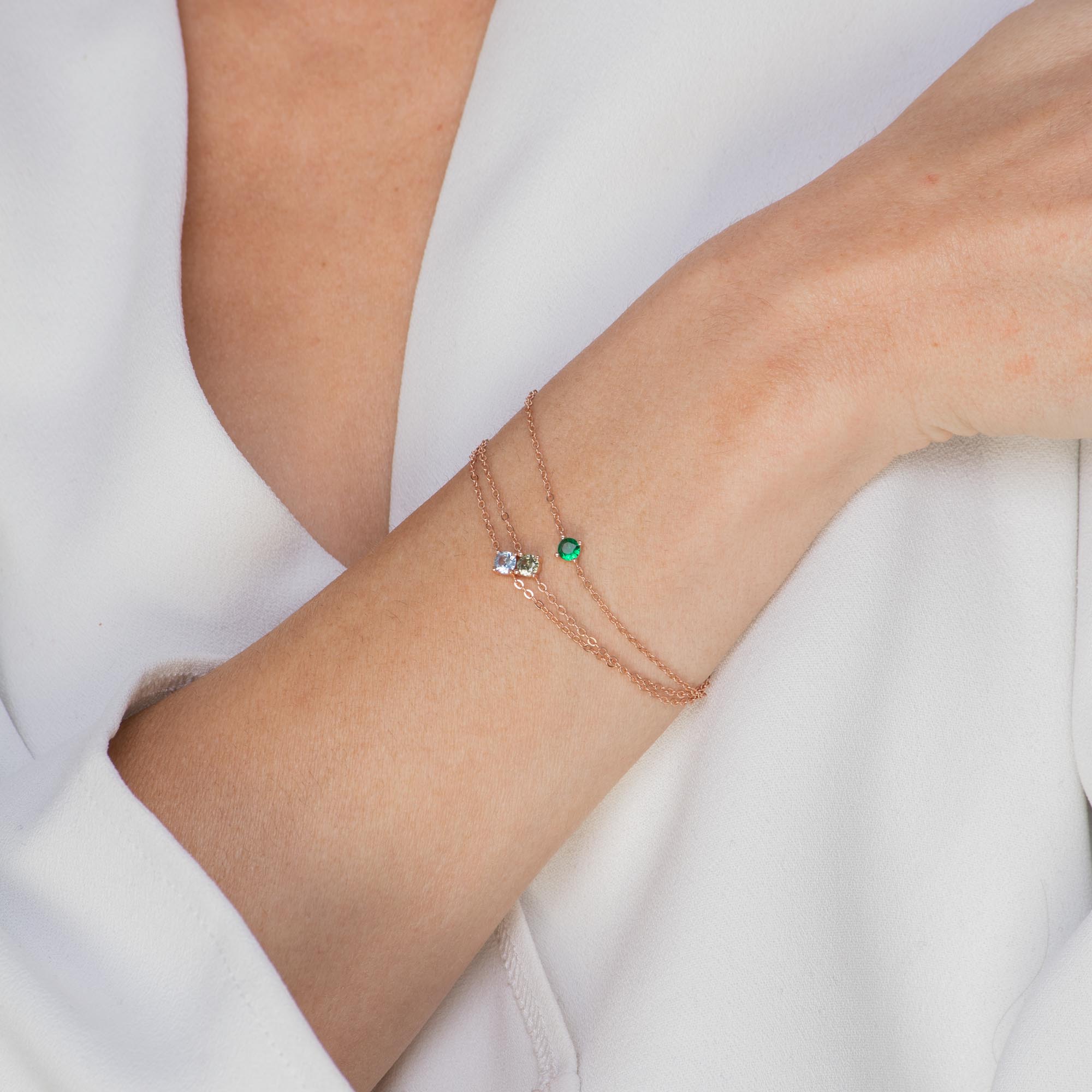 Classic Birthstone Bracelet March - Camile & Stone