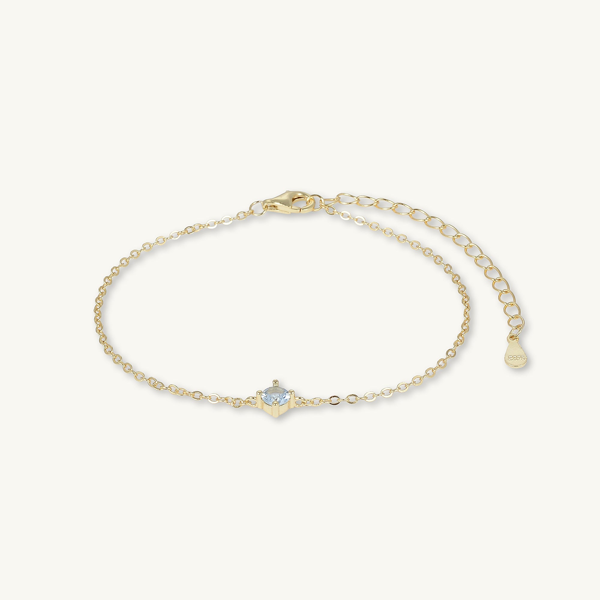 Classic Birthstone Bracelet March - Camile & Stone