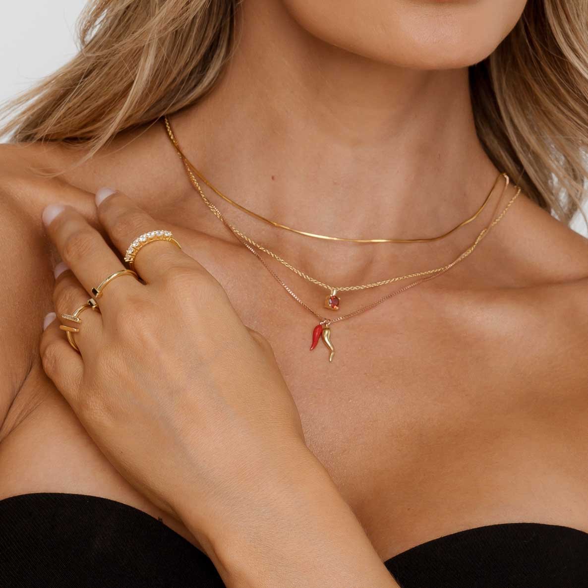 Classic Birthstone Necklace January - Camile & Stone