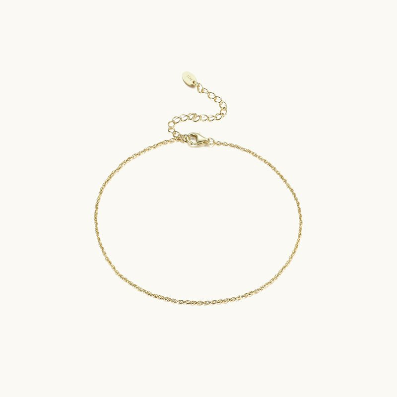 Classic Link Chain Anklet - Camile & Stone