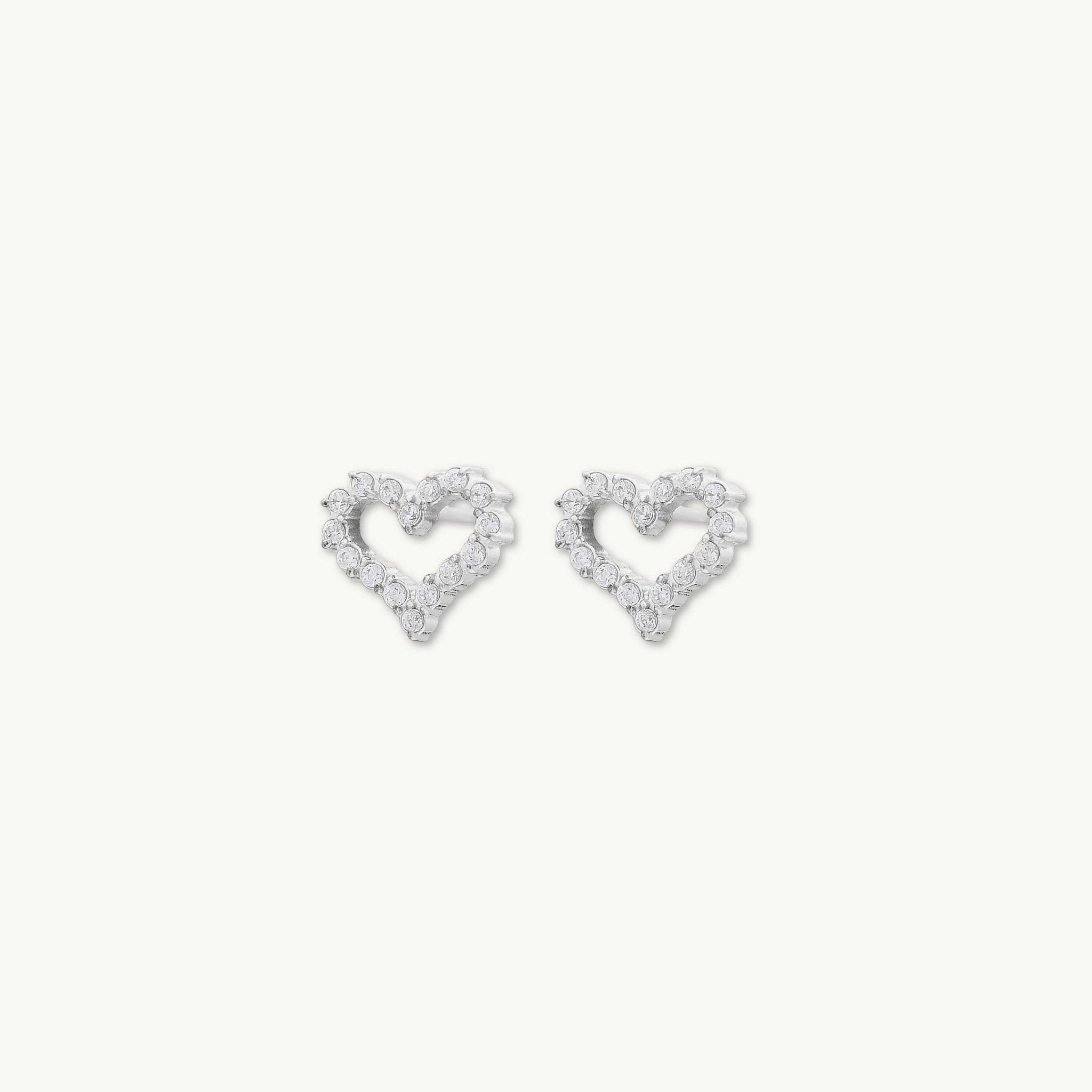 Classic Love Heart Zirconia Earrings - Camile & Stone