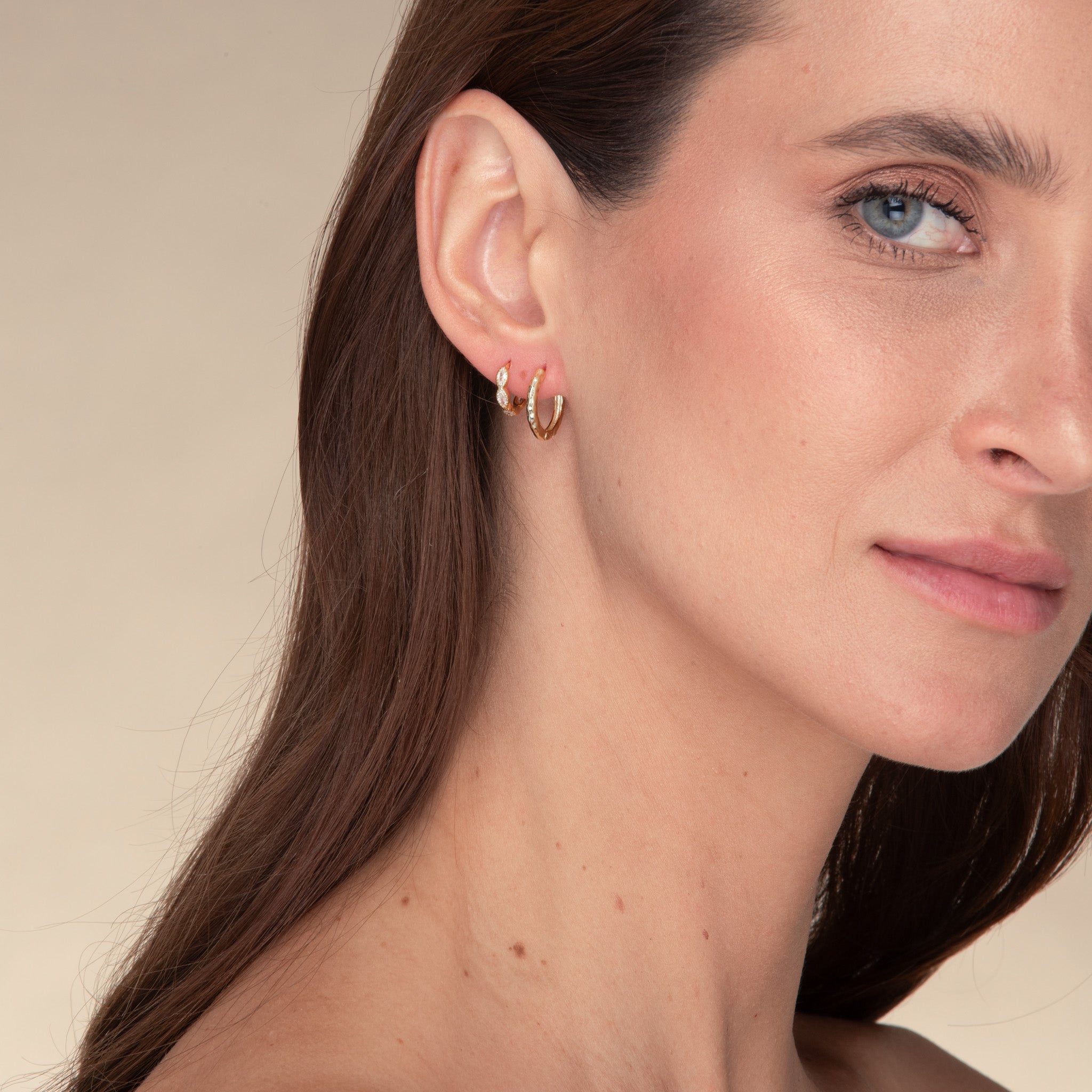 Classic Molten Huggie Hoop Earrings - Camile & Stone