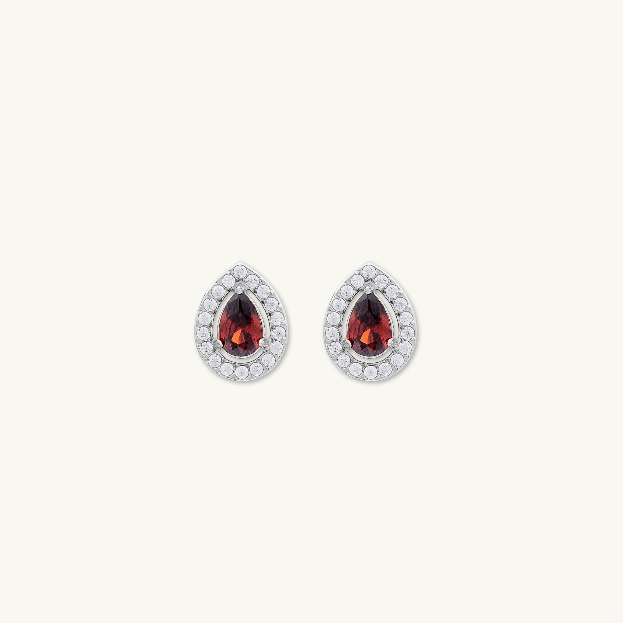 Classic Ruby Teardrop Earrings - Camile & Stone