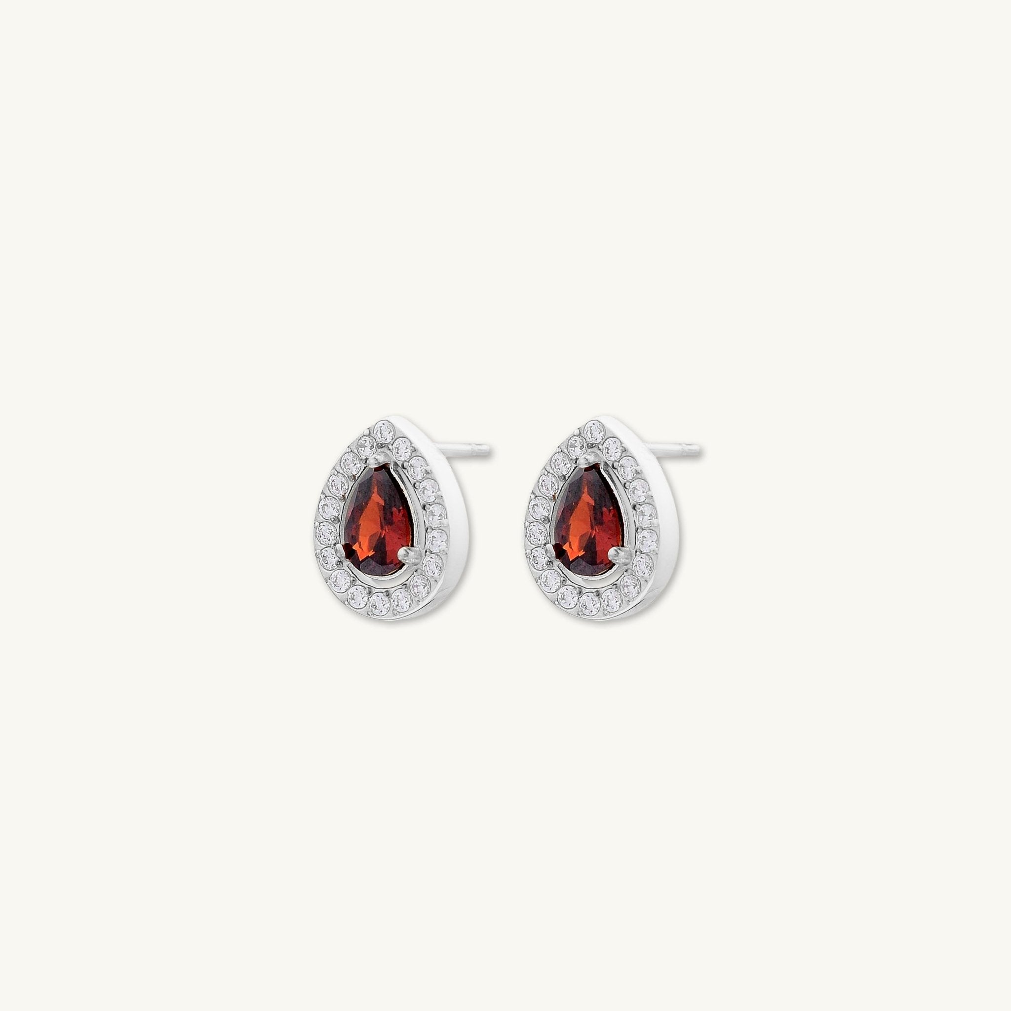 Classic Ruby Teardrop Earrings - Camile & Stone
