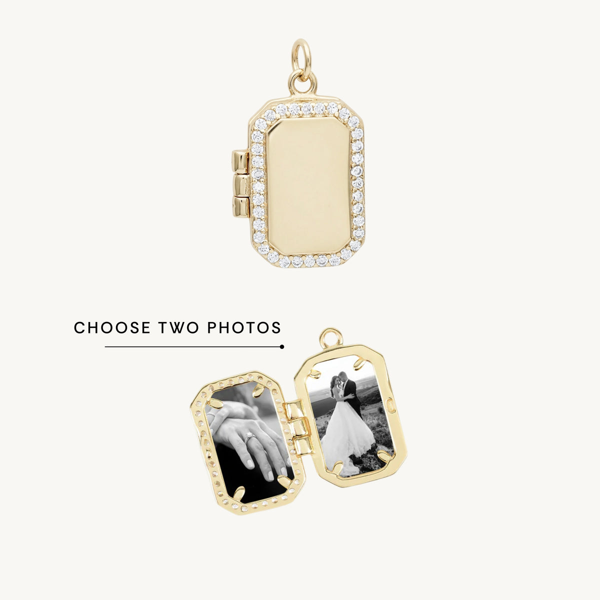 Classic Sapphire Photo Locket Pendant