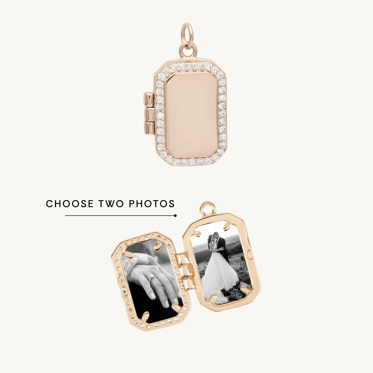 Classic Sapphire Photo Locket Pendant