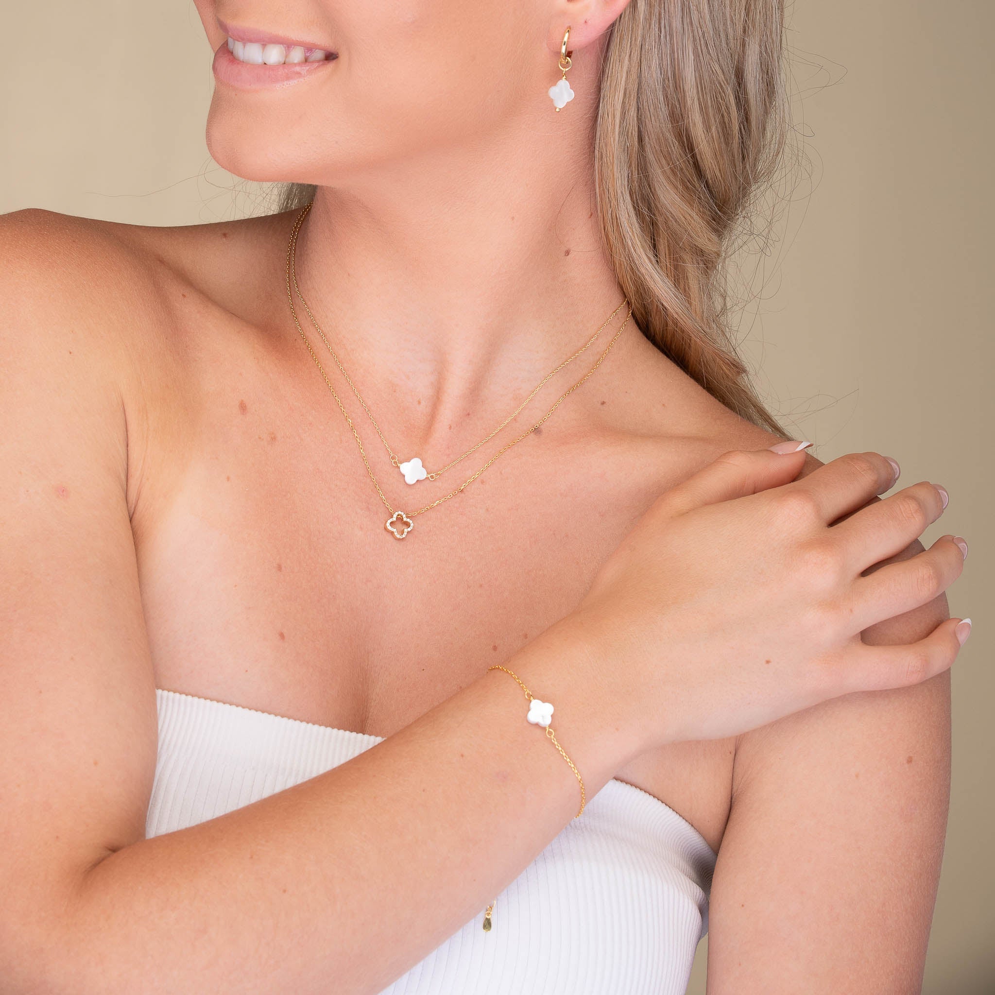 Clover MOP Chain Bracelet - Camile & Stone