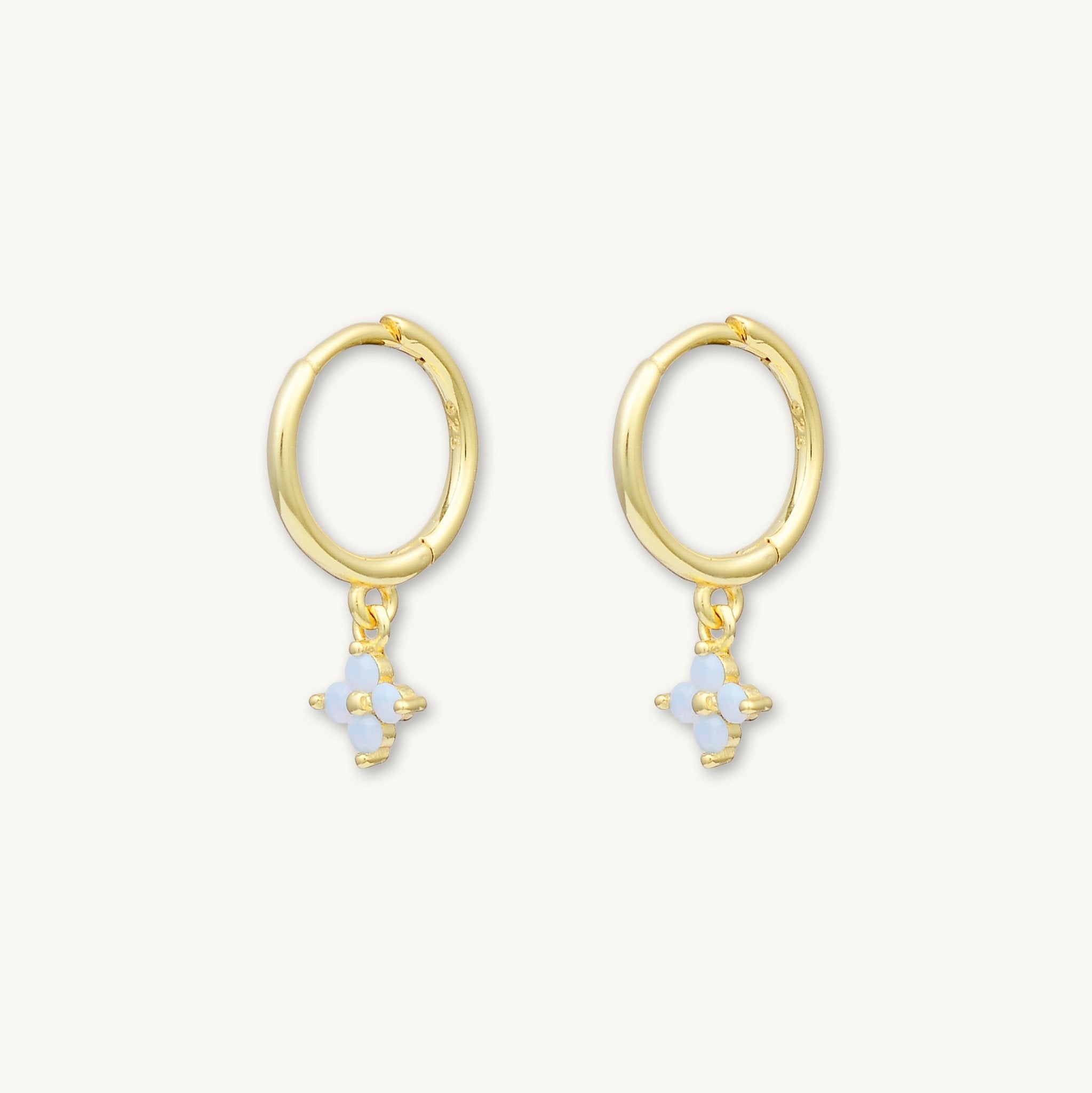 Clover Opal Hoop Earrings - Camile & Stone