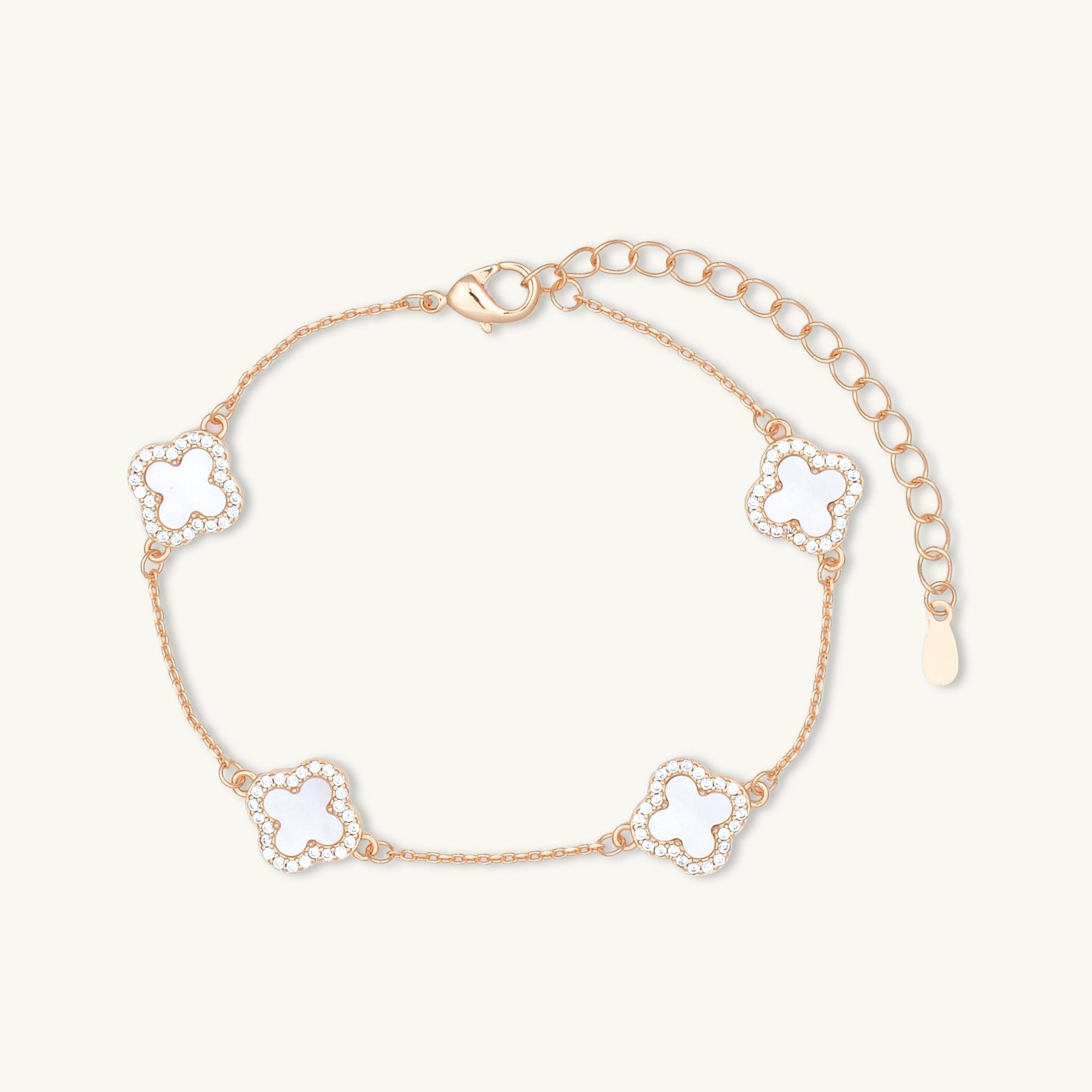 Clover Station MOP Sapphire Bracelet - Camile & Stone