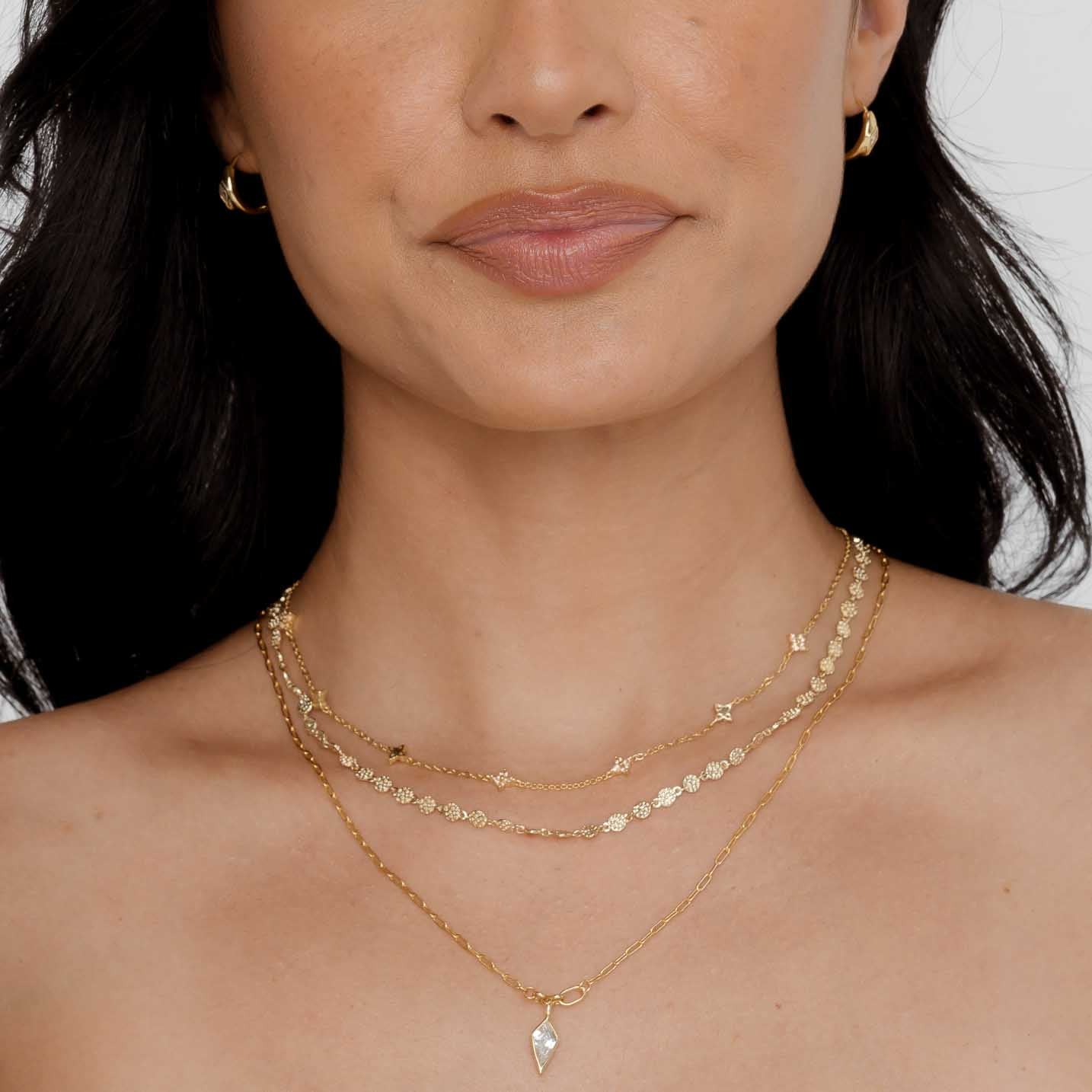 Clover Station Sapphire Necklace - Camile & Stone